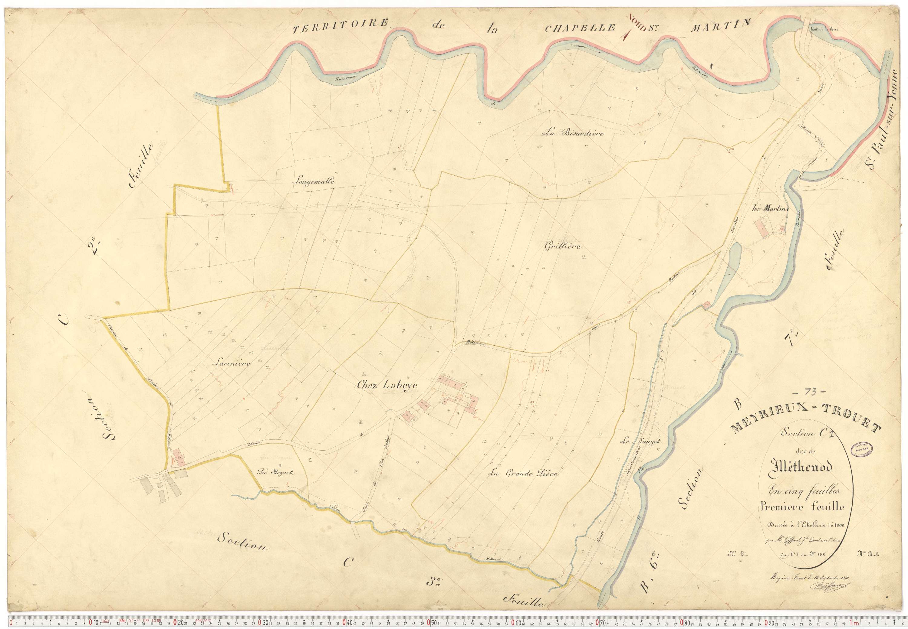 Meyrieux-Trouet - Plans cadastraux du premier cadastre français.