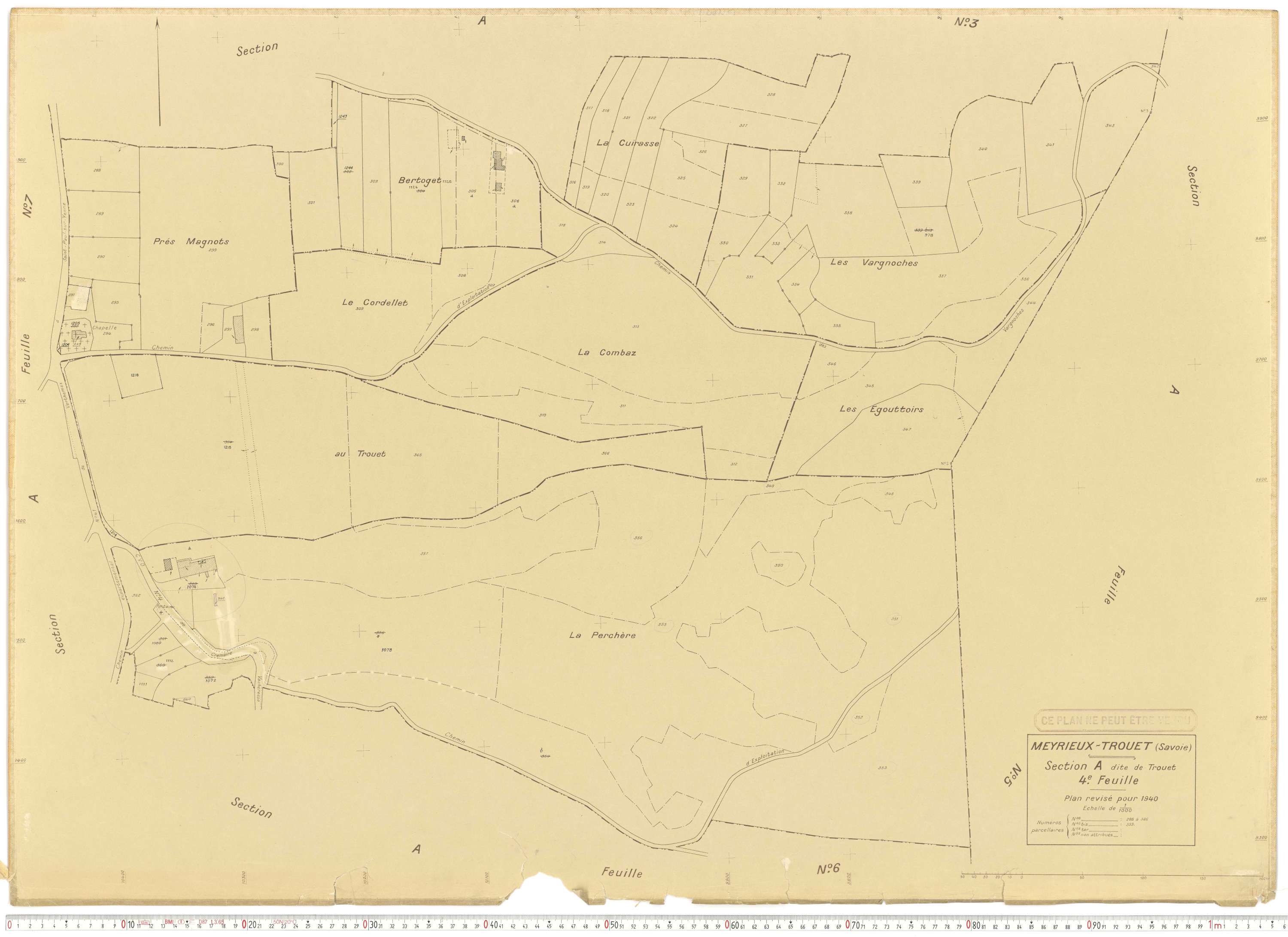 Meyrieux-Trouet - Plans cadastraux du cadastre rénové.