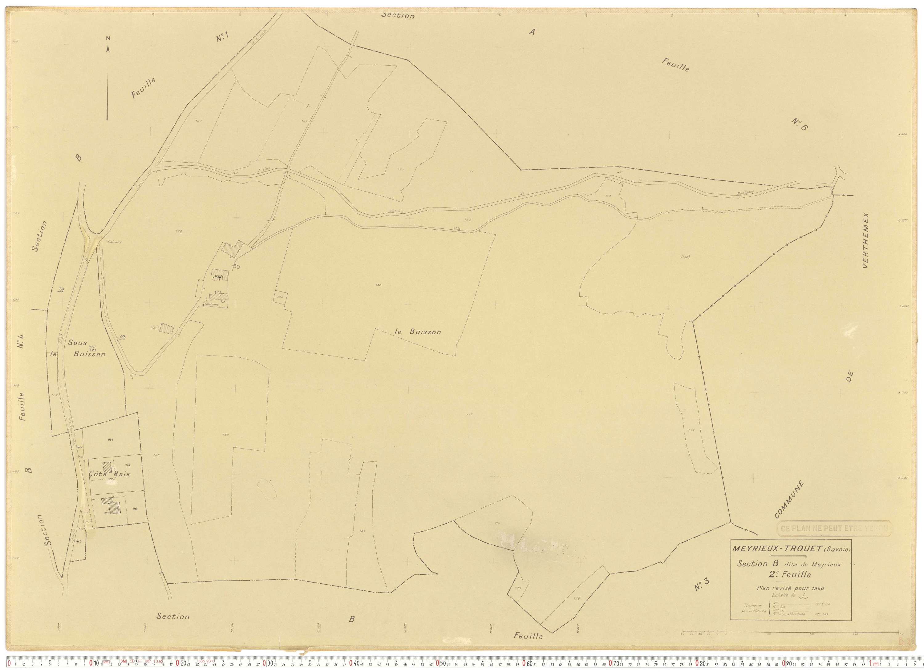 Meyrieux-Trouet - Plans cadastraux du cadastre rénové.
