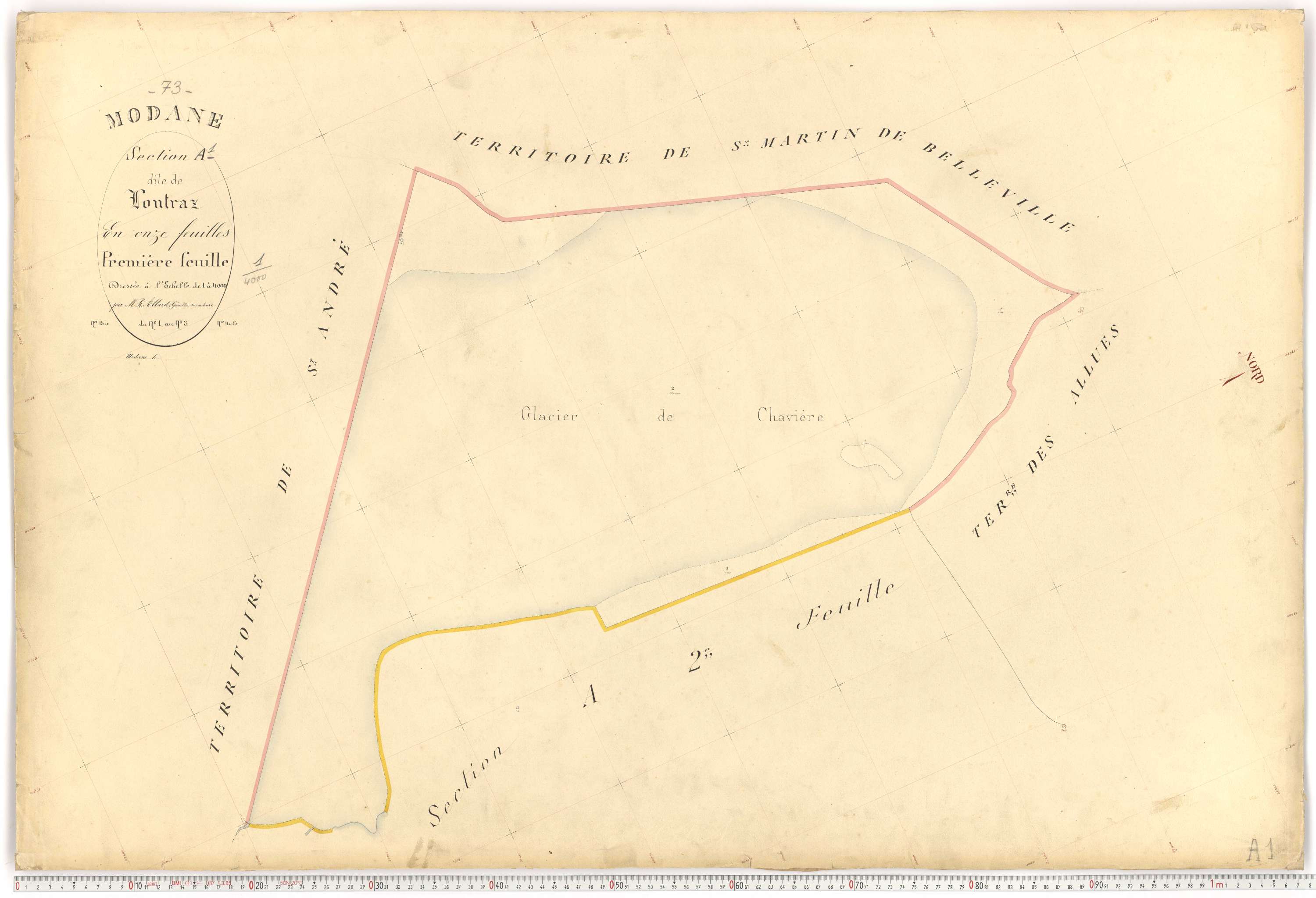 Modane - Plans cadastraux du premier cadastre français.