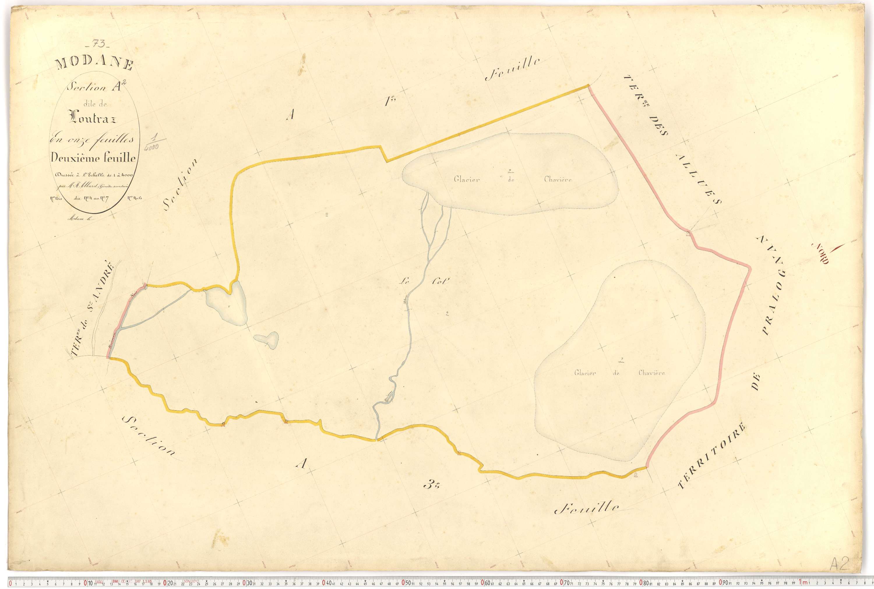 Modane - Plans cadastraux du premier cadastre français.