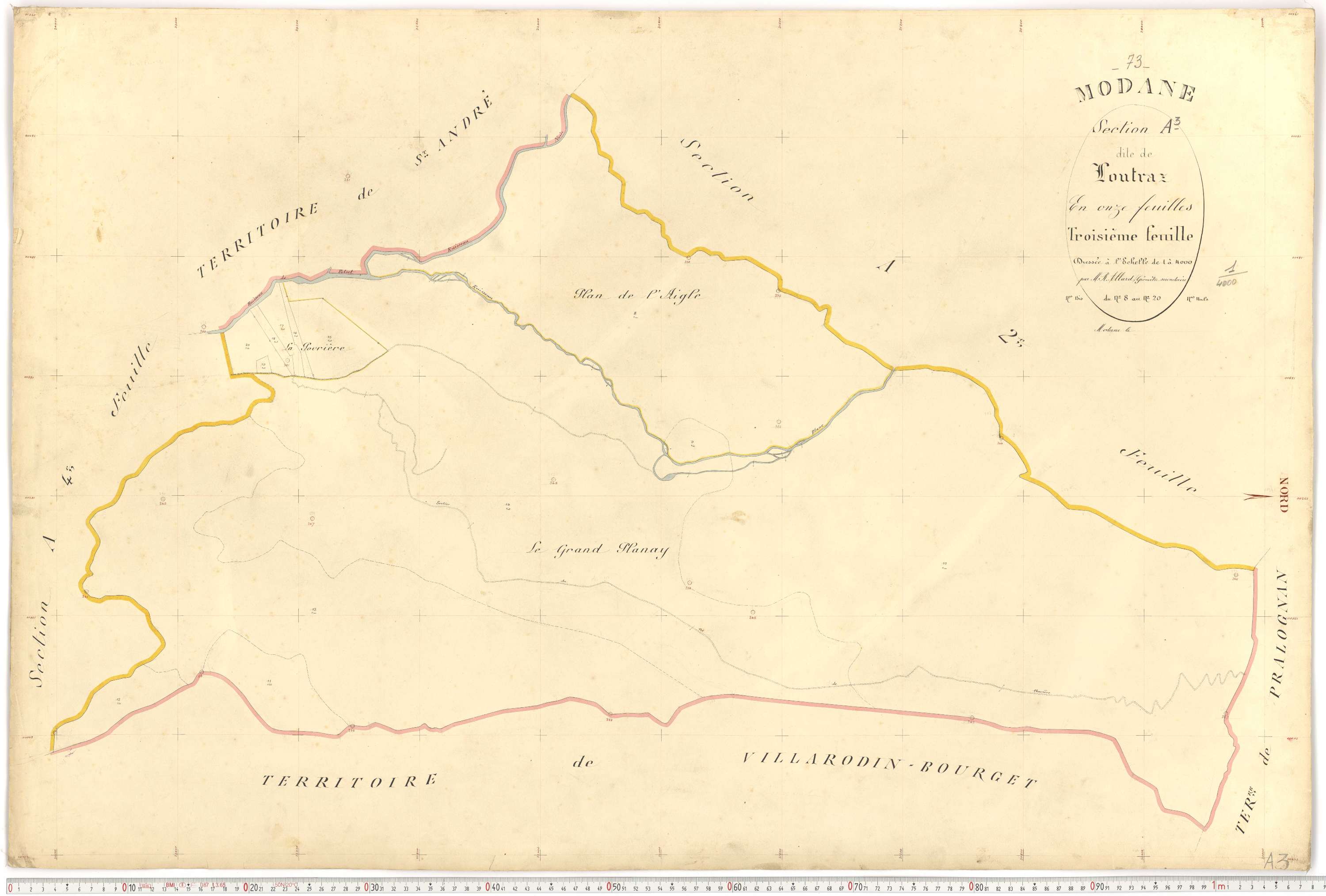 Modane - Plans cadastraux du premier cadastre français.