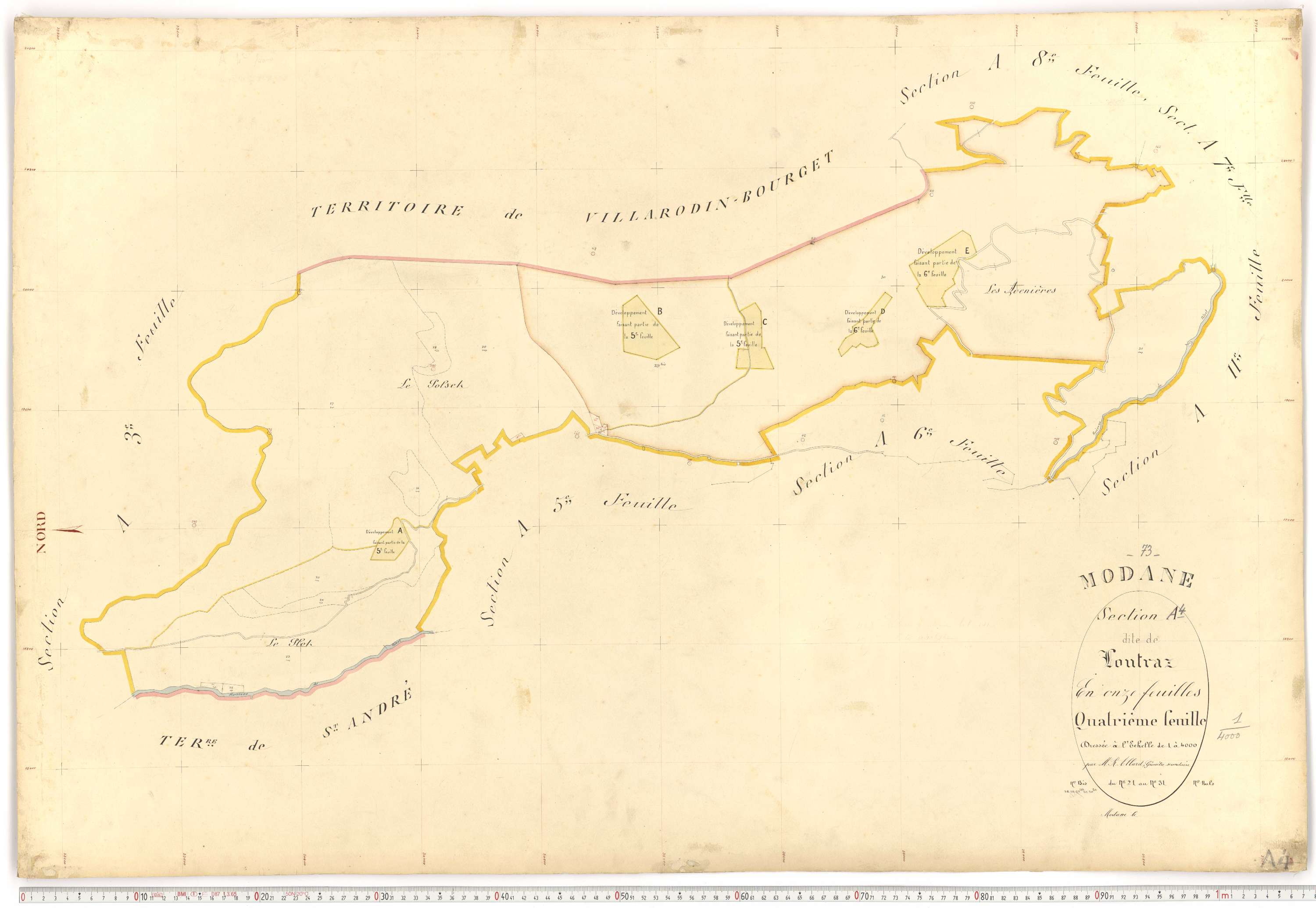 Modane - Plans cadastraux du premier cadastre français.