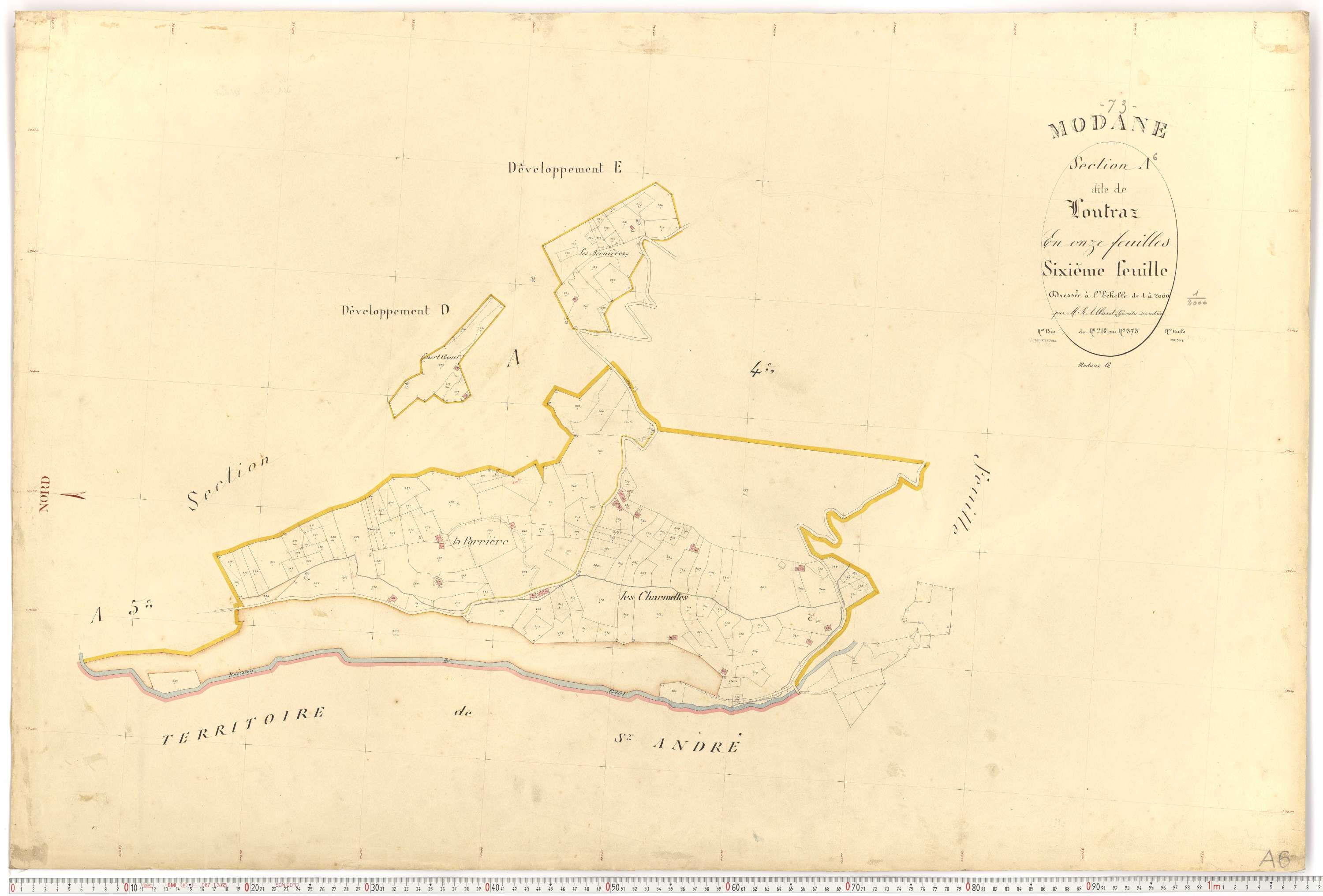 Modane - Plans cadastraux du premier cadastre français.