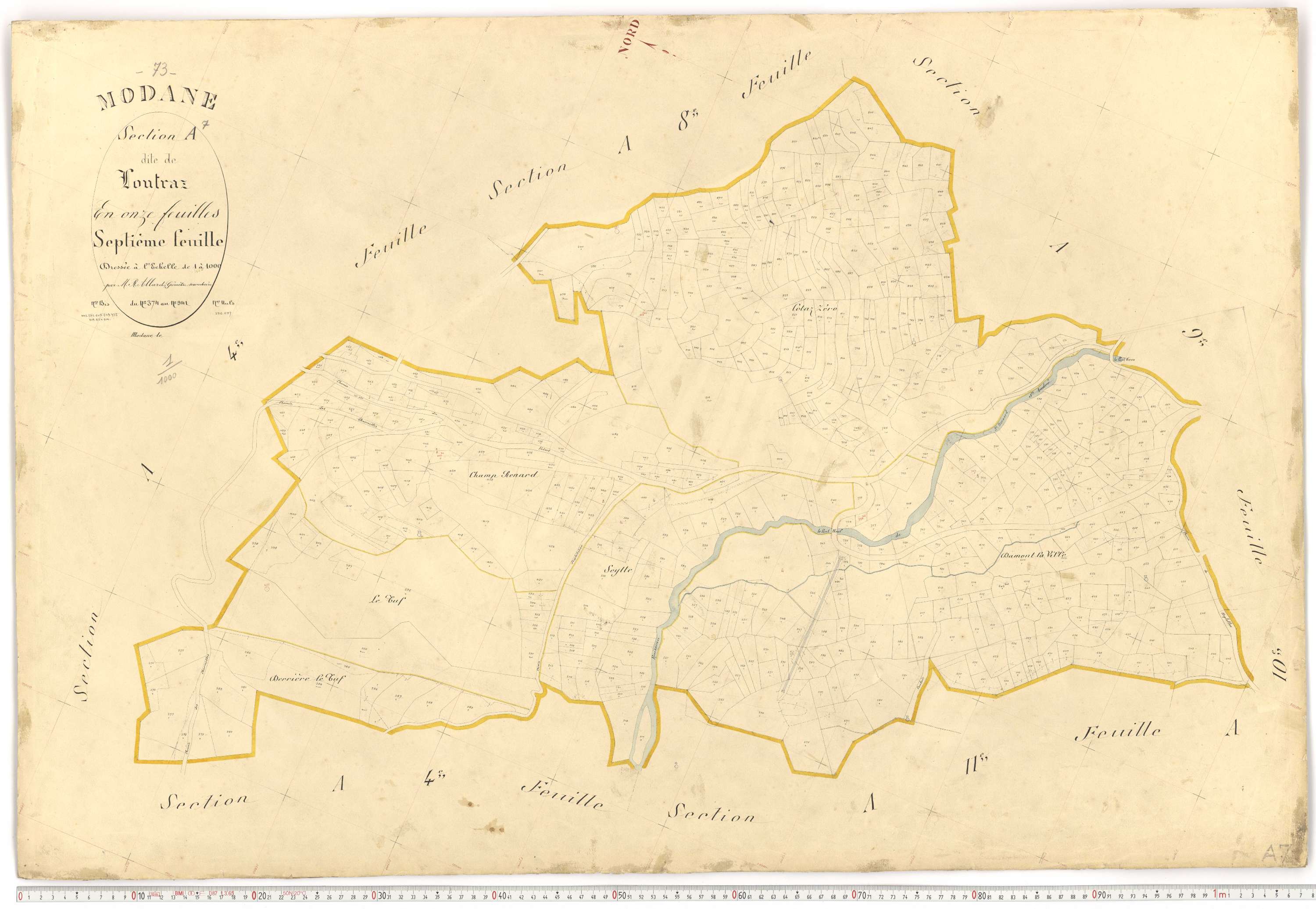 Modane - Plans cadastraux du premier cadastre français.