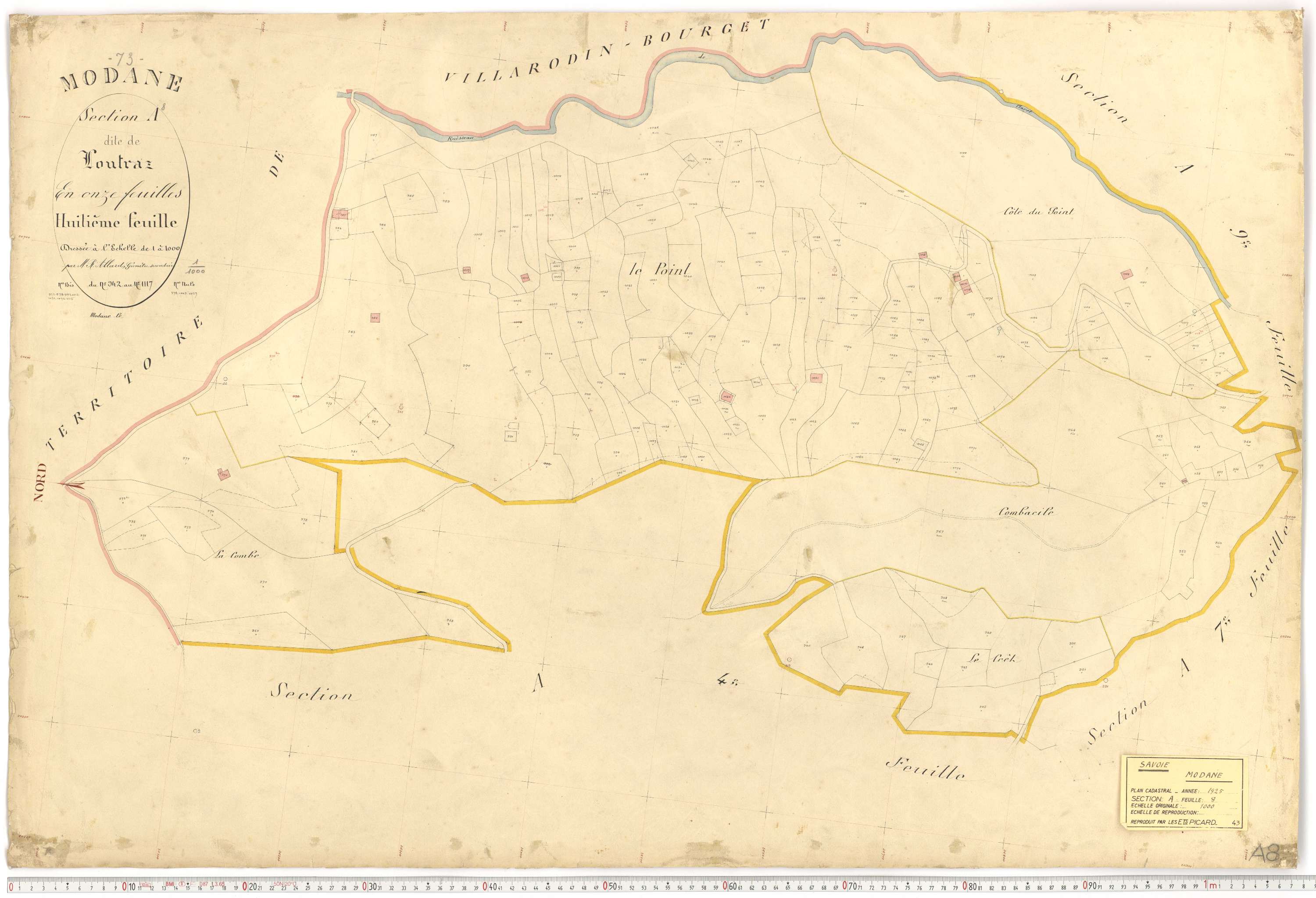 Modane - Plans cadastraux du premier cadastre français.