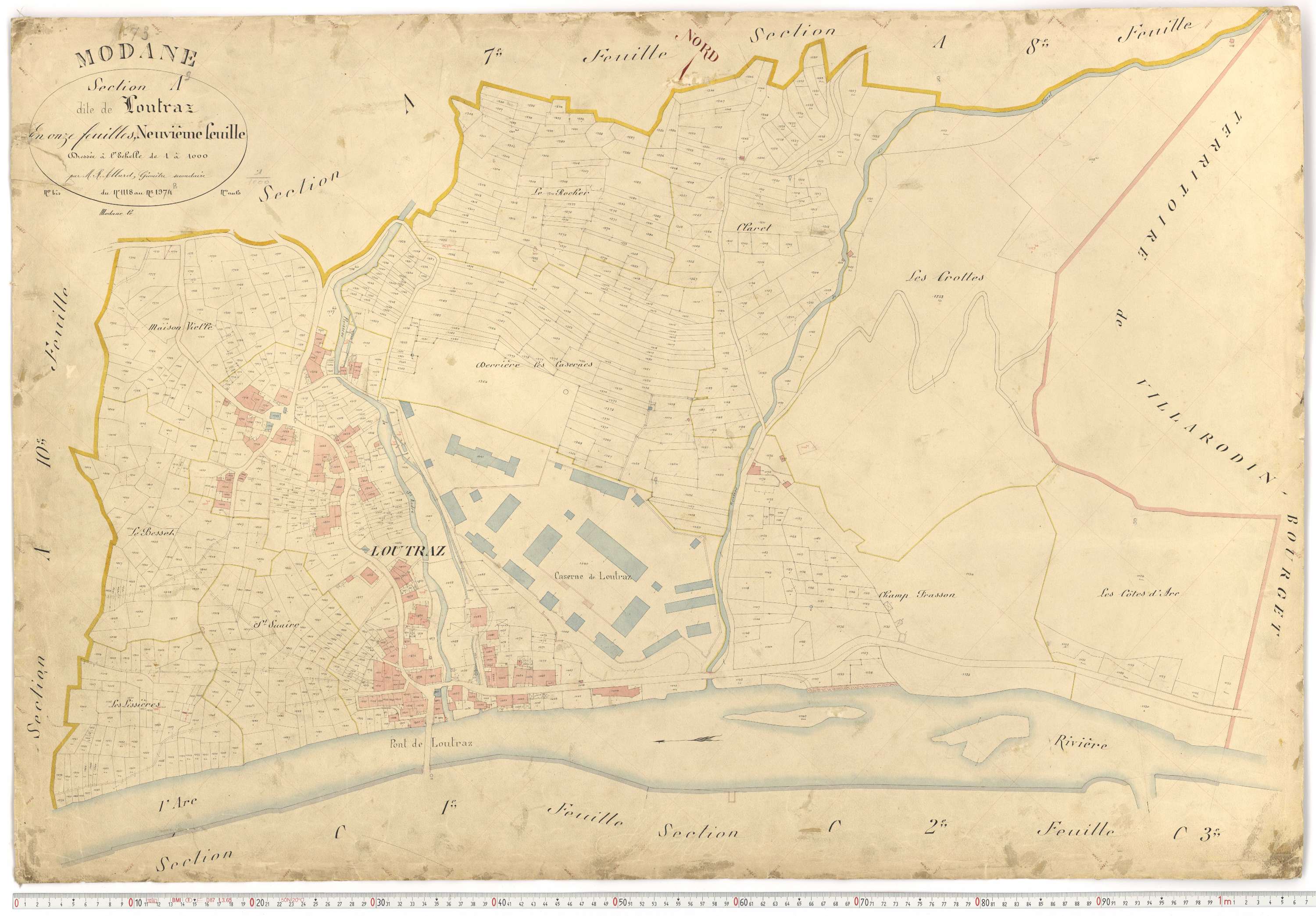 Modane - Plans cadastraux du premier cadastre français.