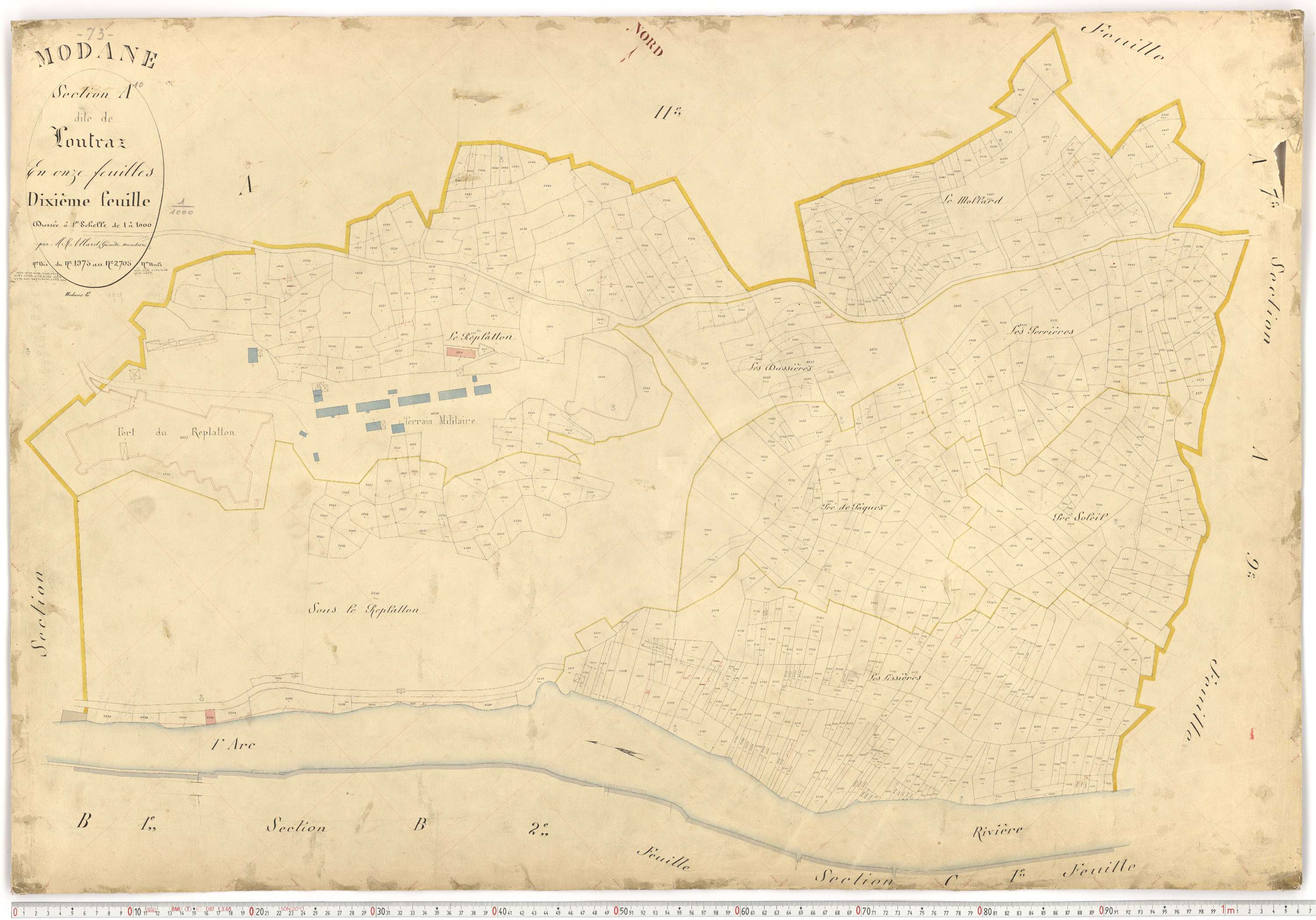 Modane - Plans cadastraux du premier cadastre français.