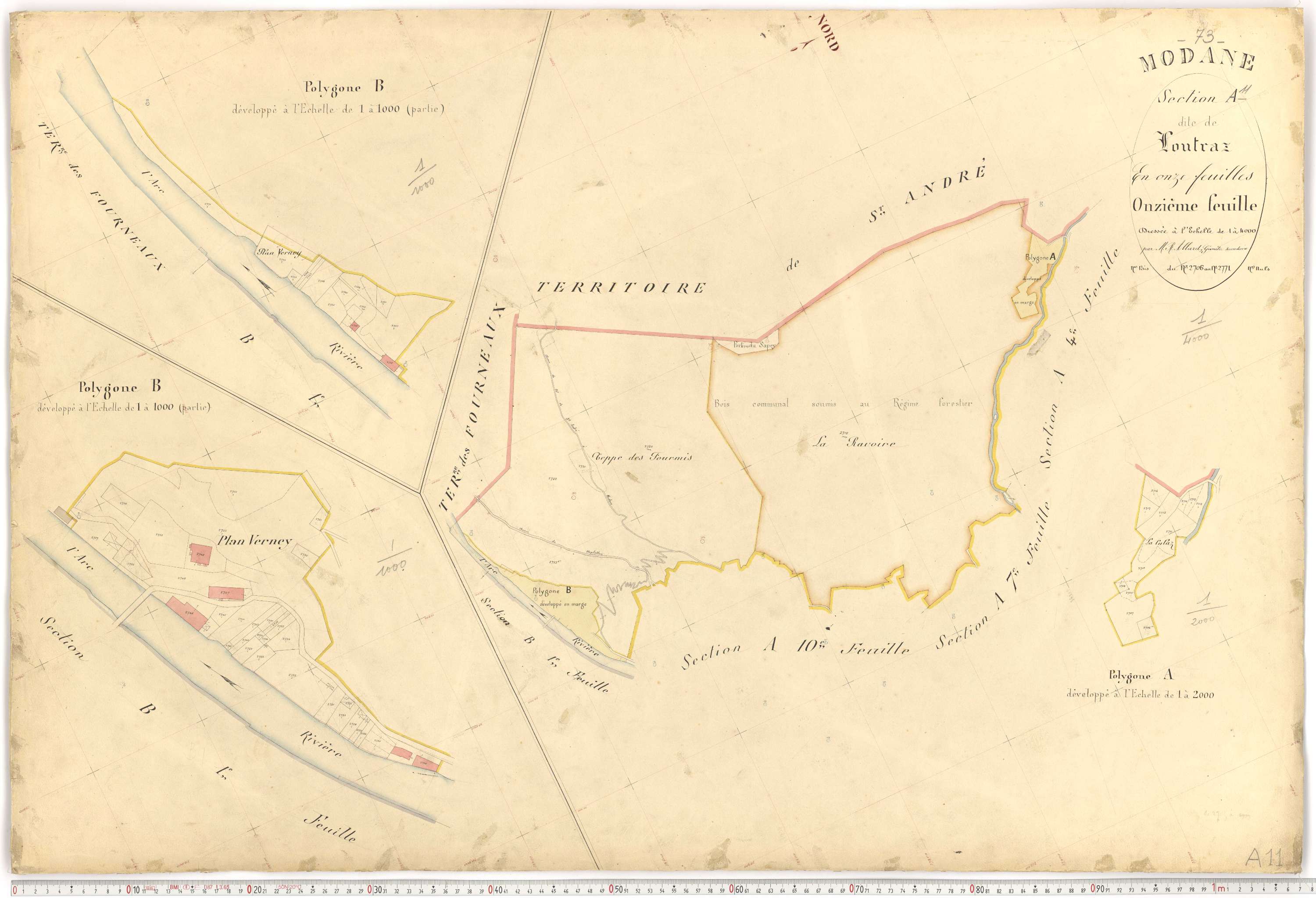Modane - Plans cadastraux du premier cadastre français.