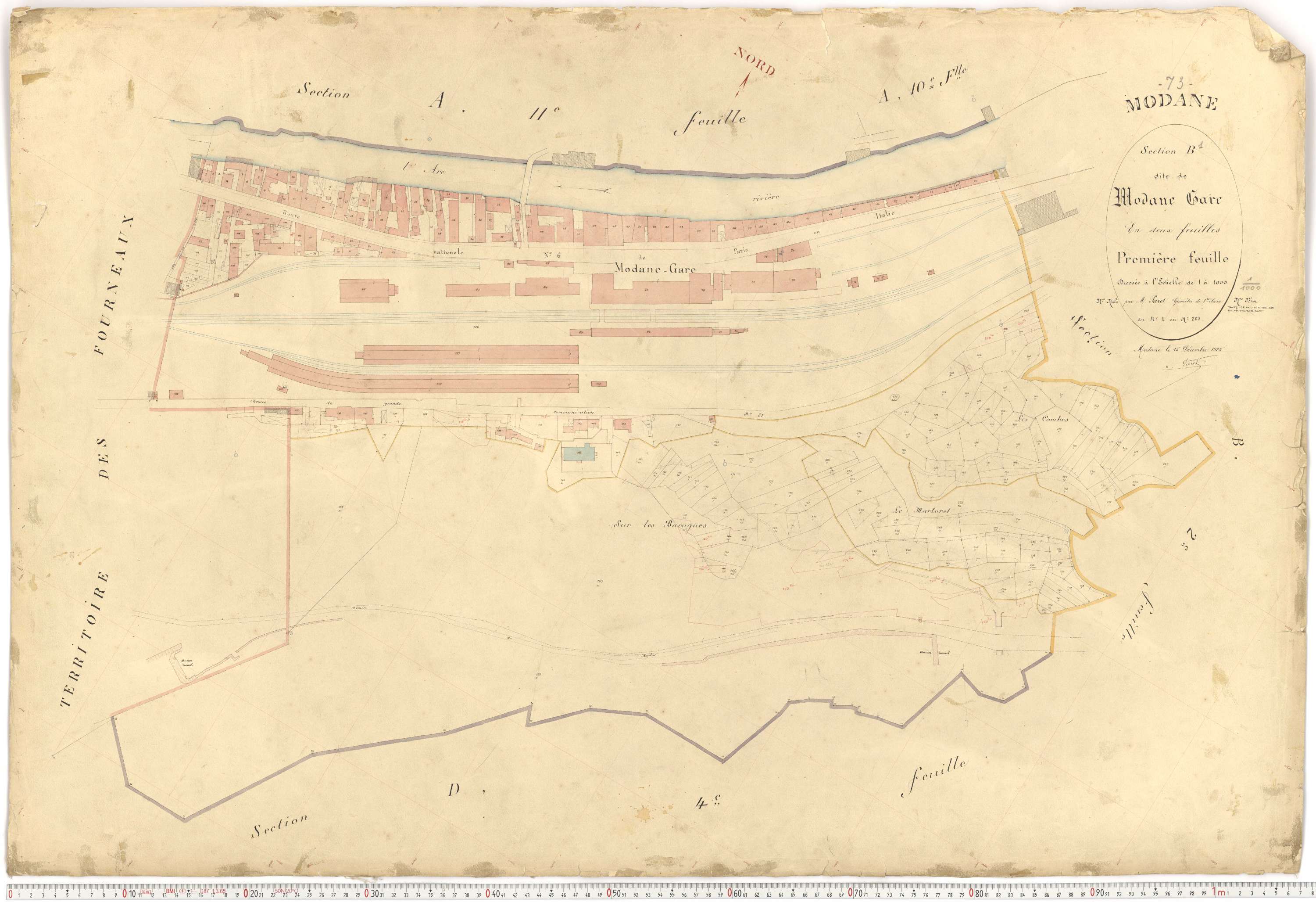 Modane - Plans cadastraux du premier cadastre français.