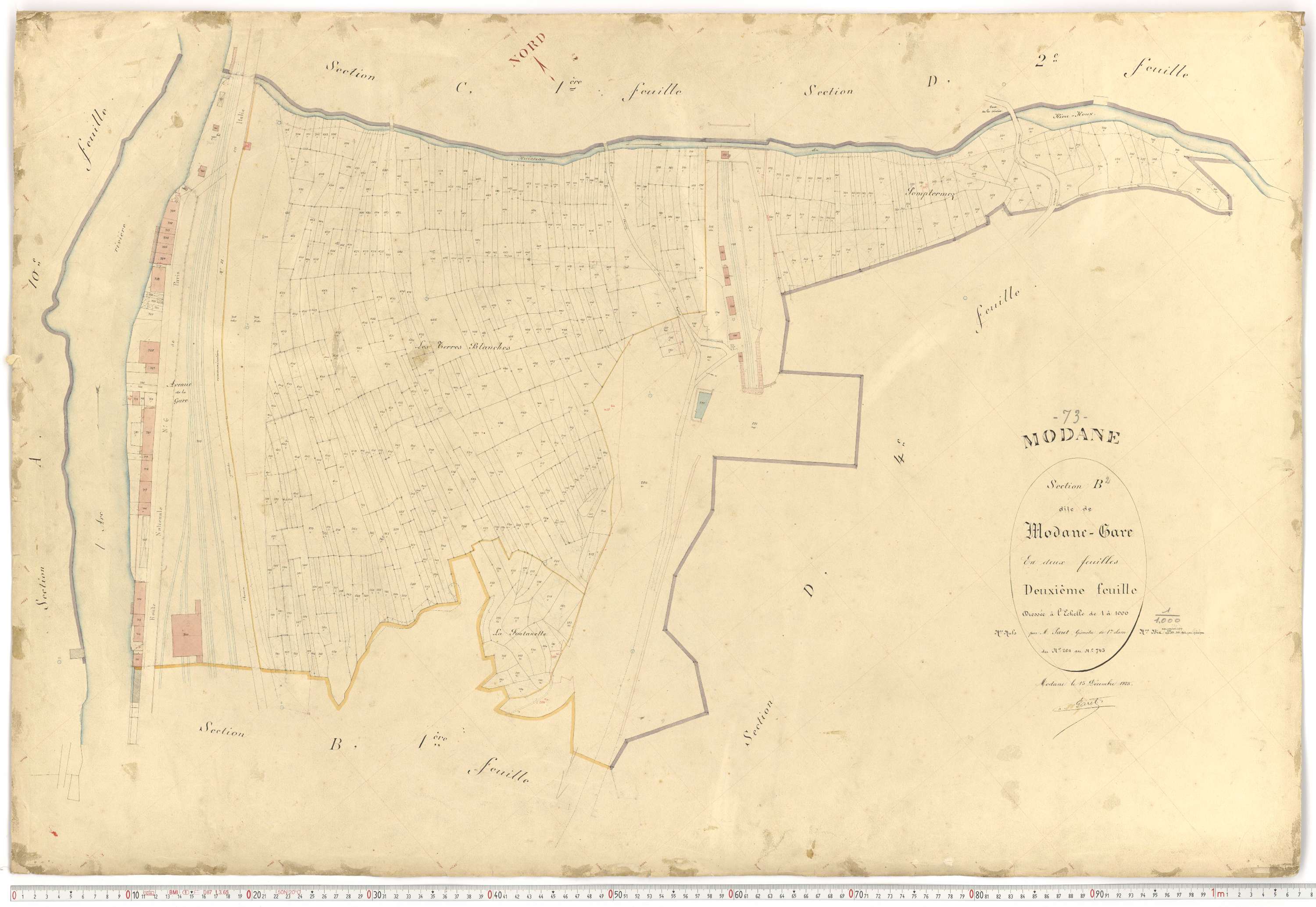 Modane - Plans cadastraux du premier cadastre français.
