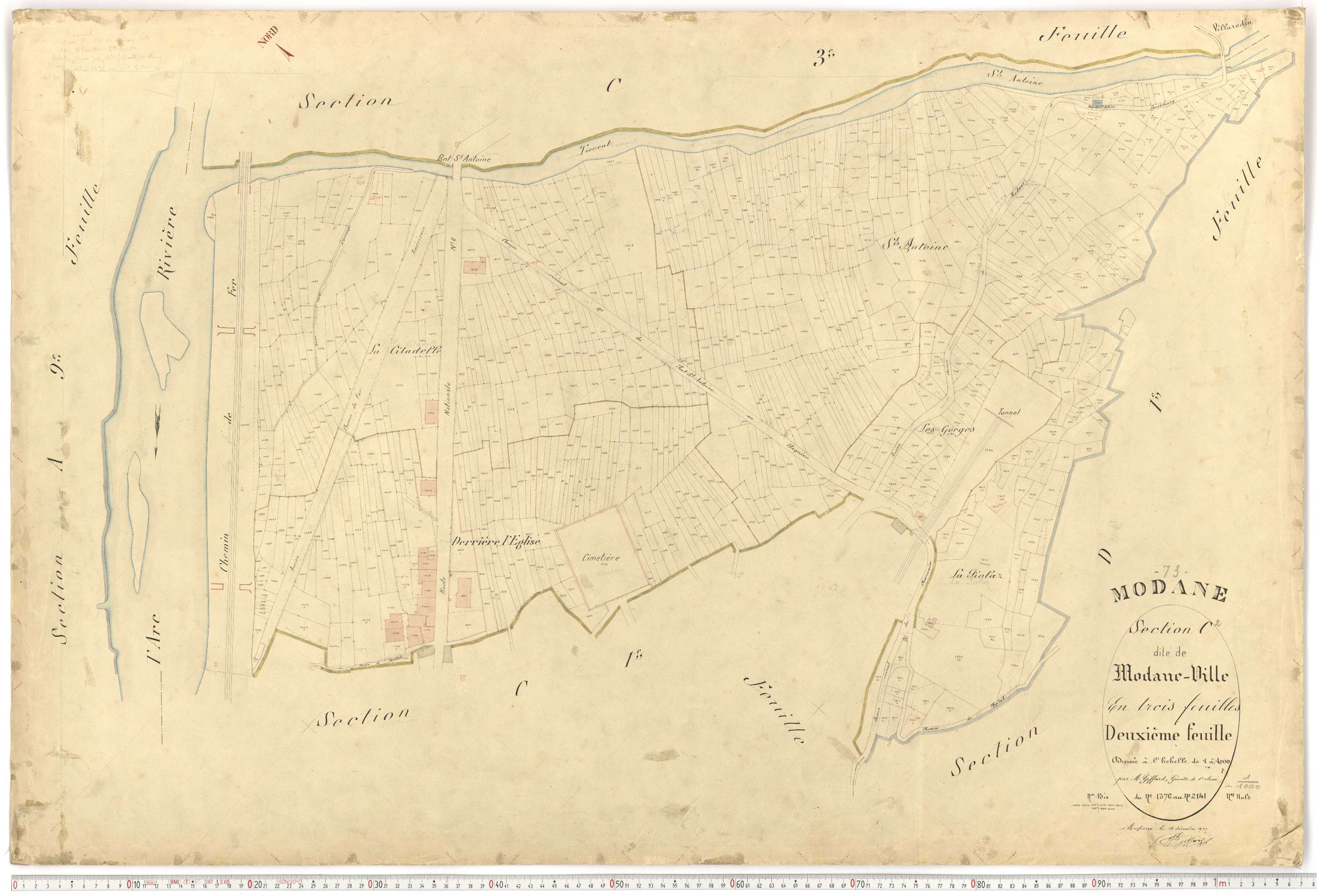 Modane - Plans cadastraux du premier cadastre français.