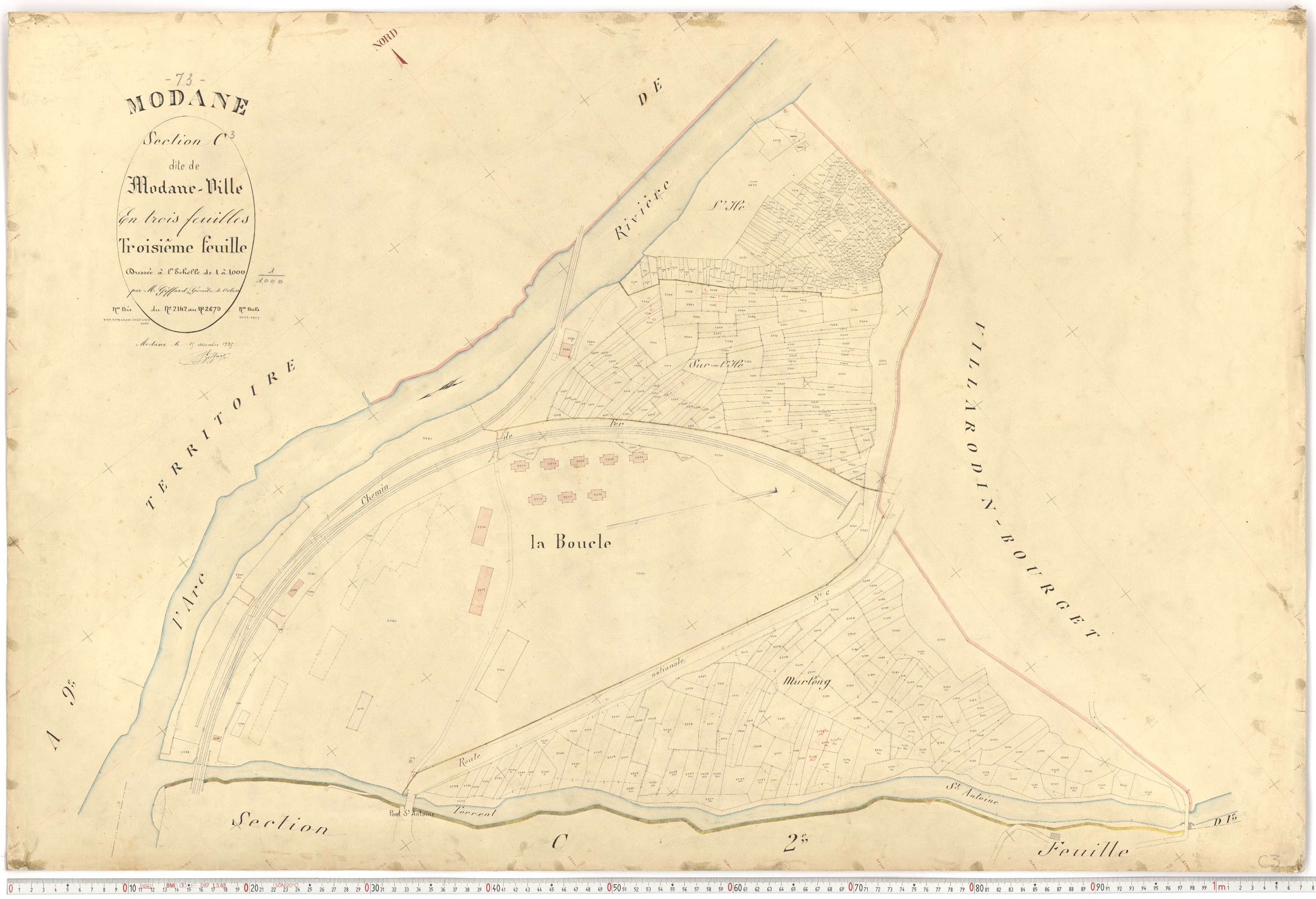 Modane - Plans cadastraux du premier cadastre français.