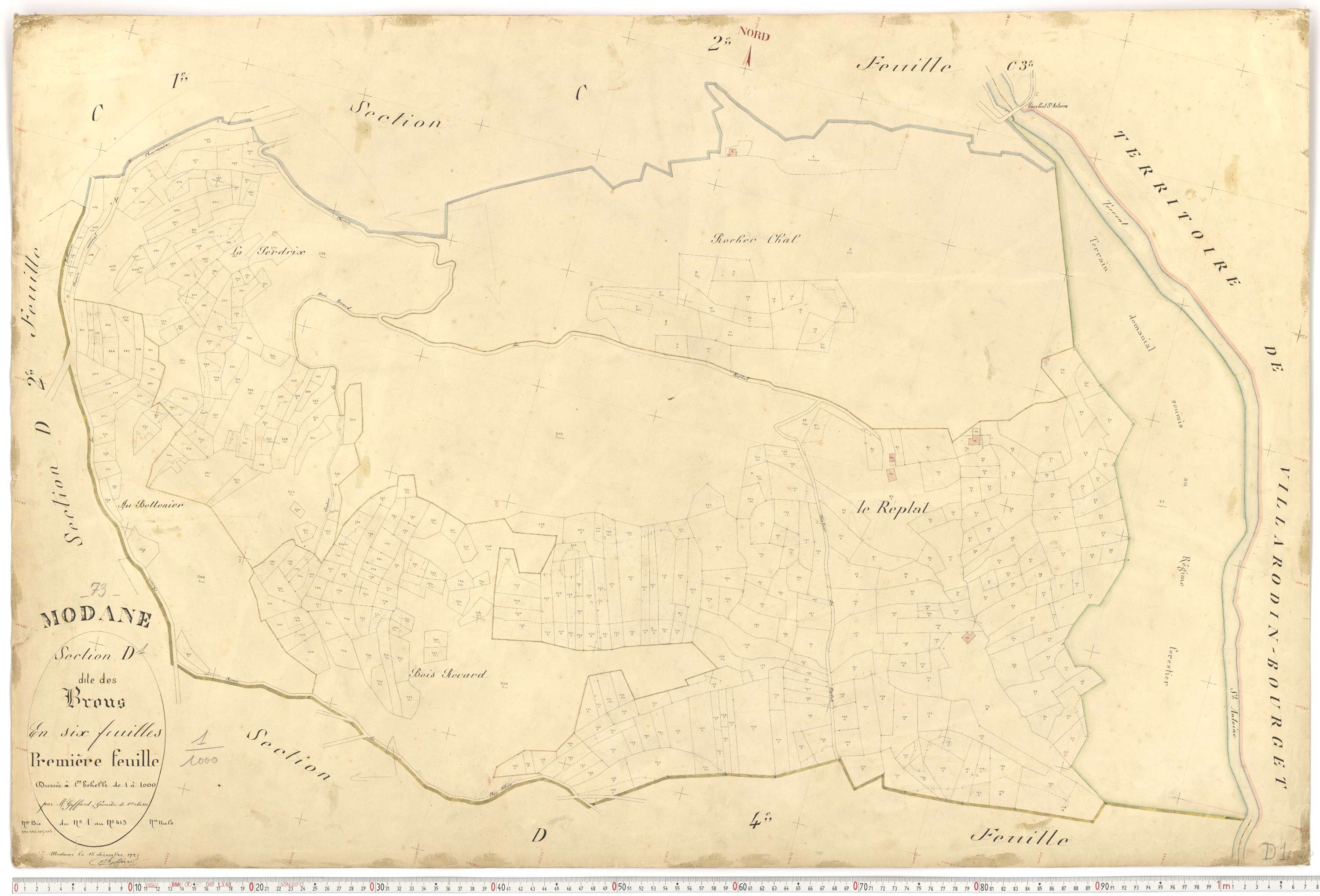 Modane - Plans cadastraux du premier cadastre français.