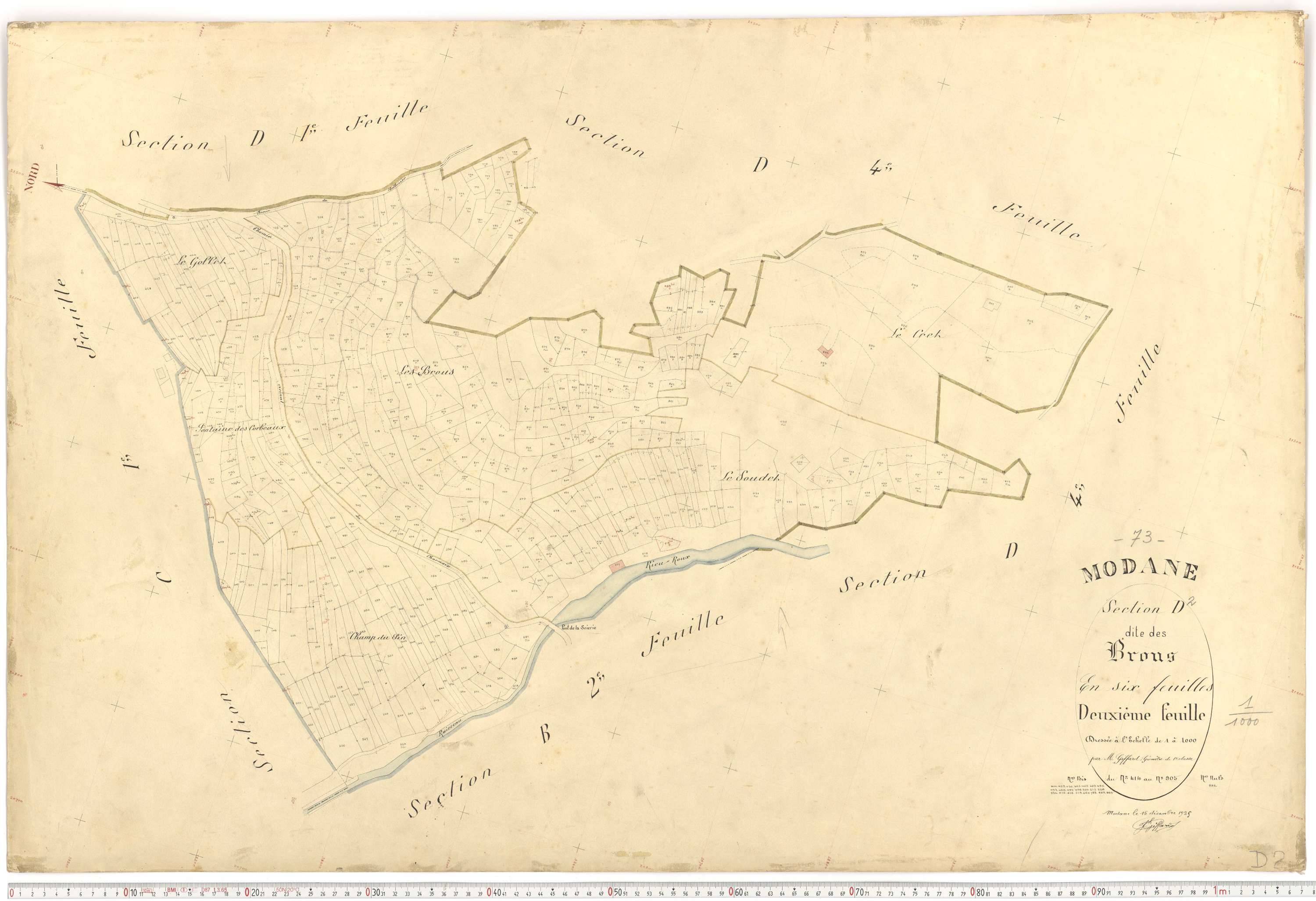 Modane - Plans cadastraux du premier cadastre français.