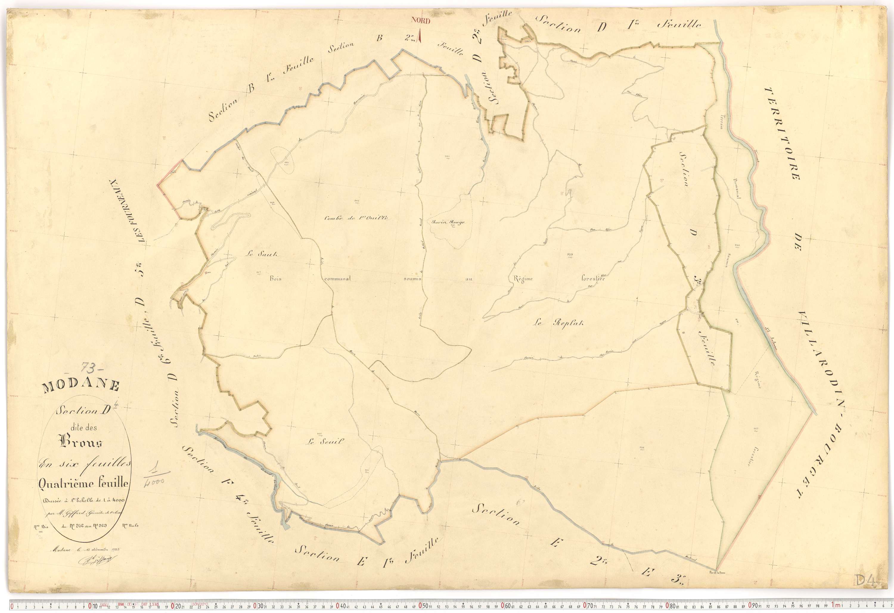 Modane - Plans cadastraux du premier cadastre français.