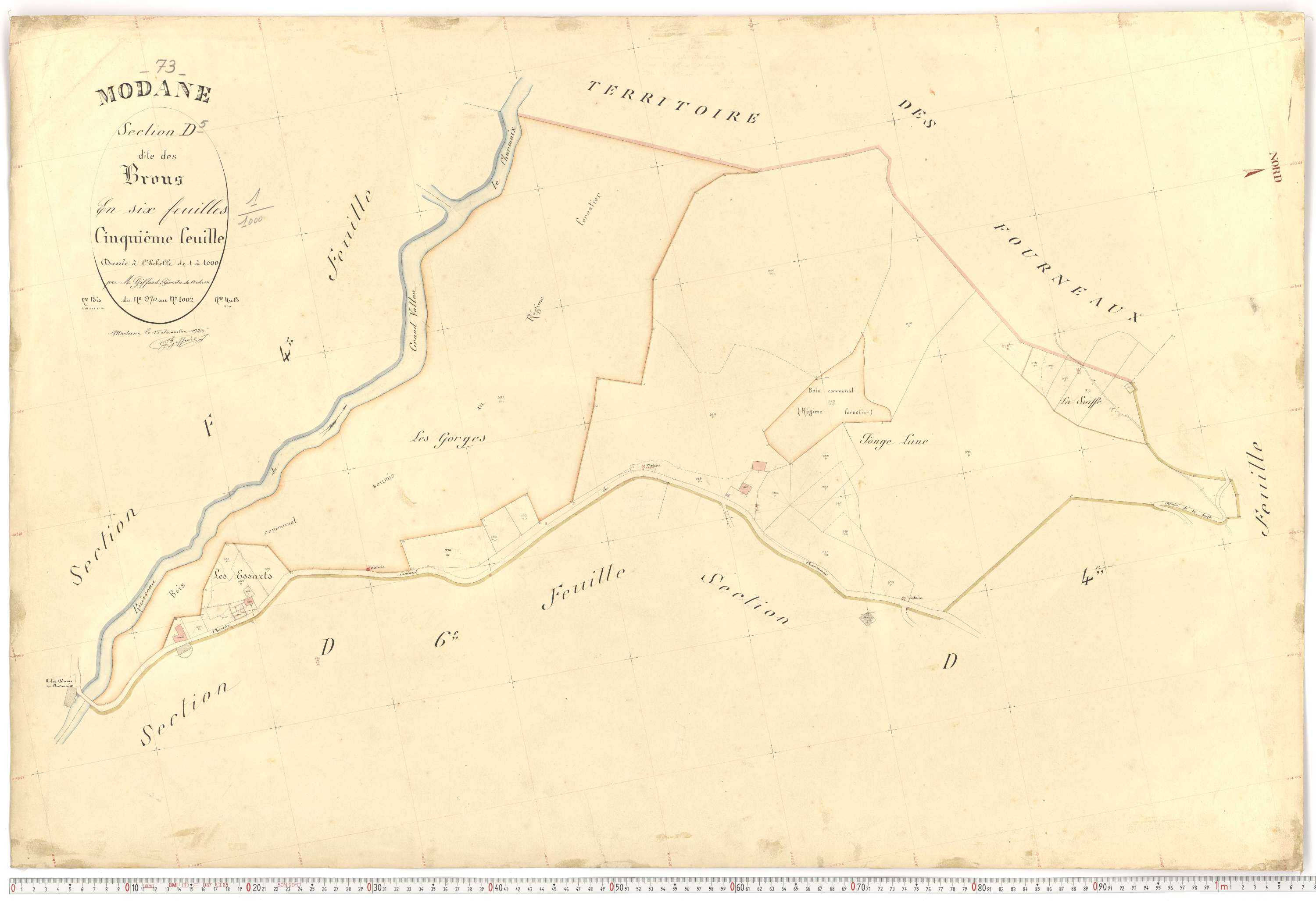 Modane - Plans cadastraux du premier cadastre français.