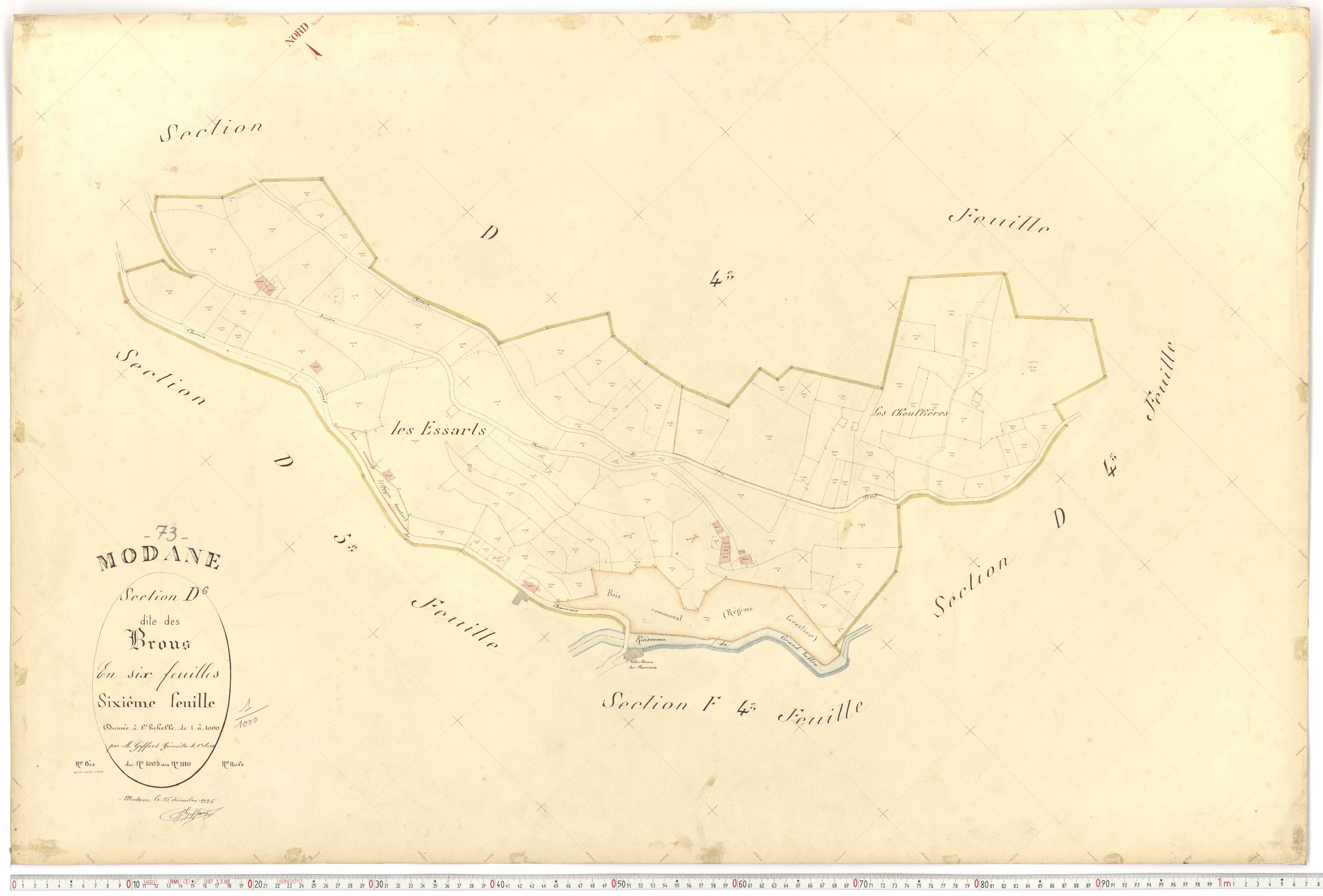 Modane - Plans cadastraux du premier cadastre français.