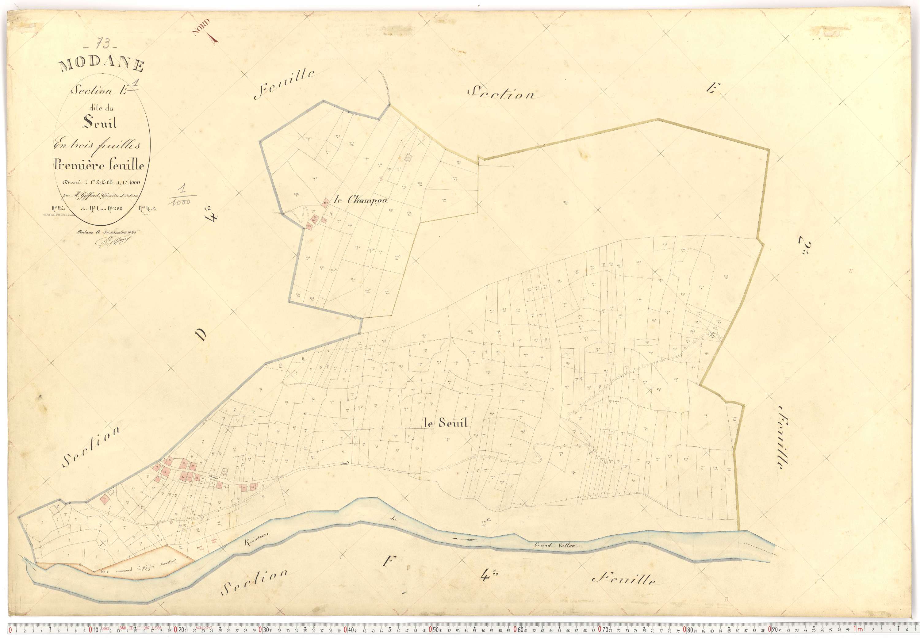 Modane - Plans cadastraux du premier cadastre français.