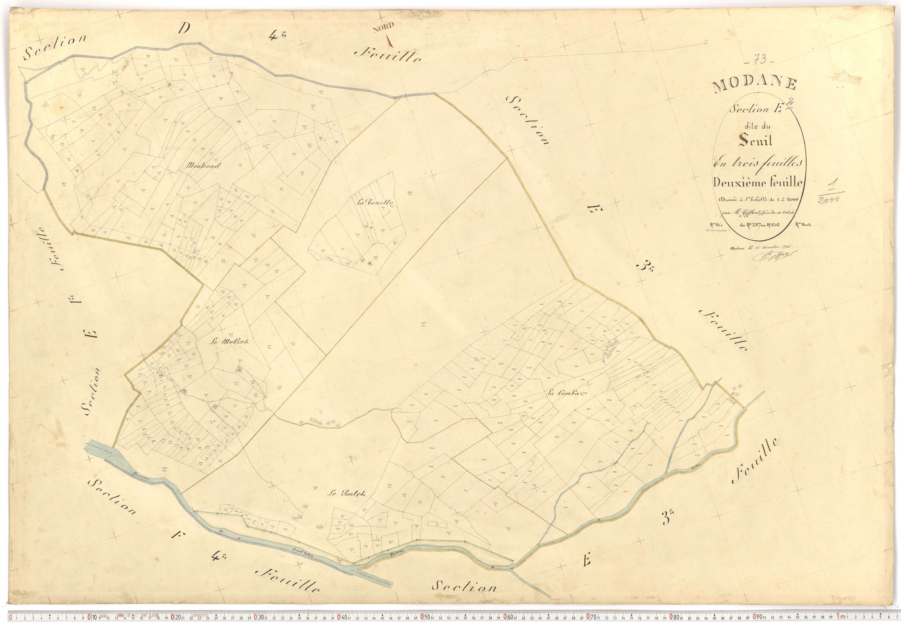 Modane - Plans cadastraux du premier cadastre français.
