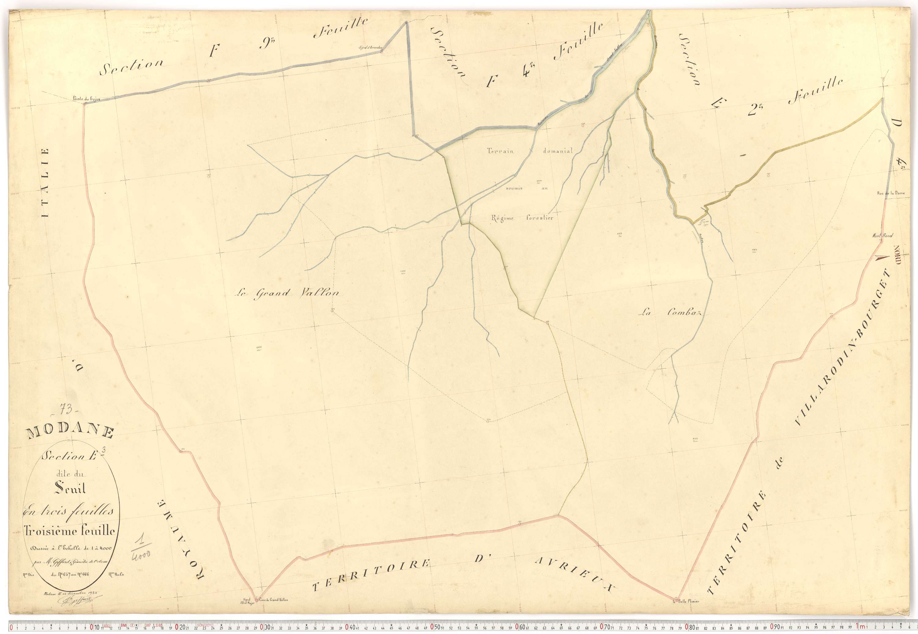 Modane - Plans cadastraux du premier cadastre français.
