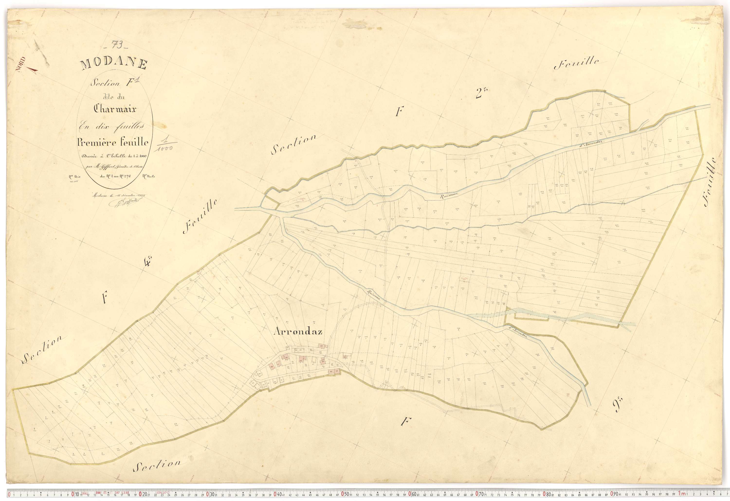 Modane - Plans cadastraux du premier cadastre français.