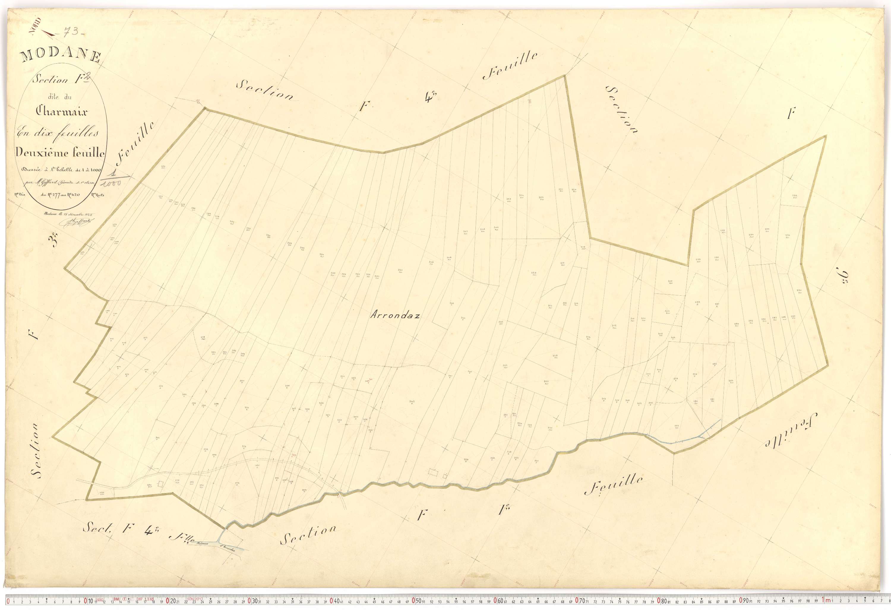 Modane - Plans cadastraux du premier cadastre français.