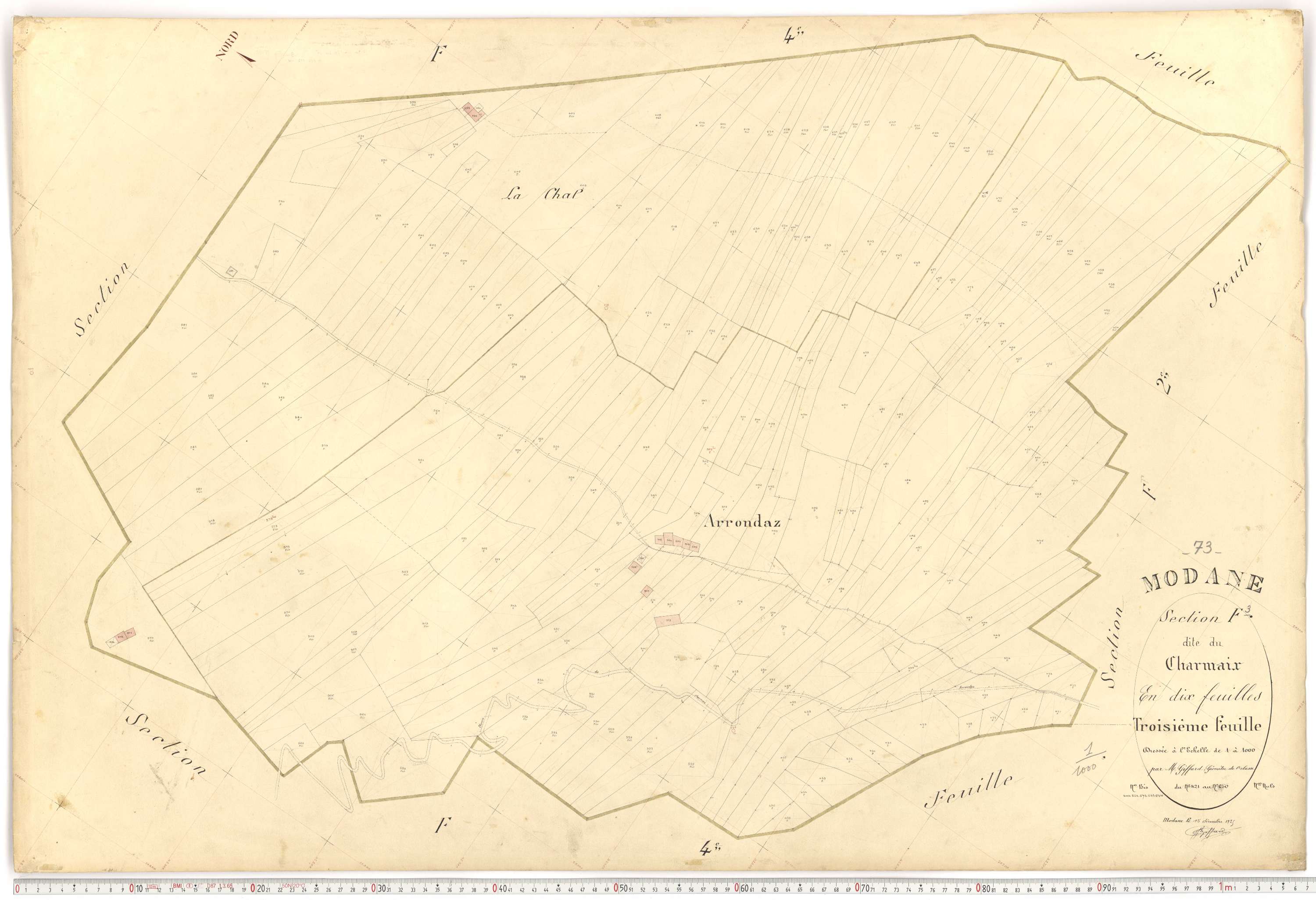 Modane - Plans cadastraux du premier cadastre français.