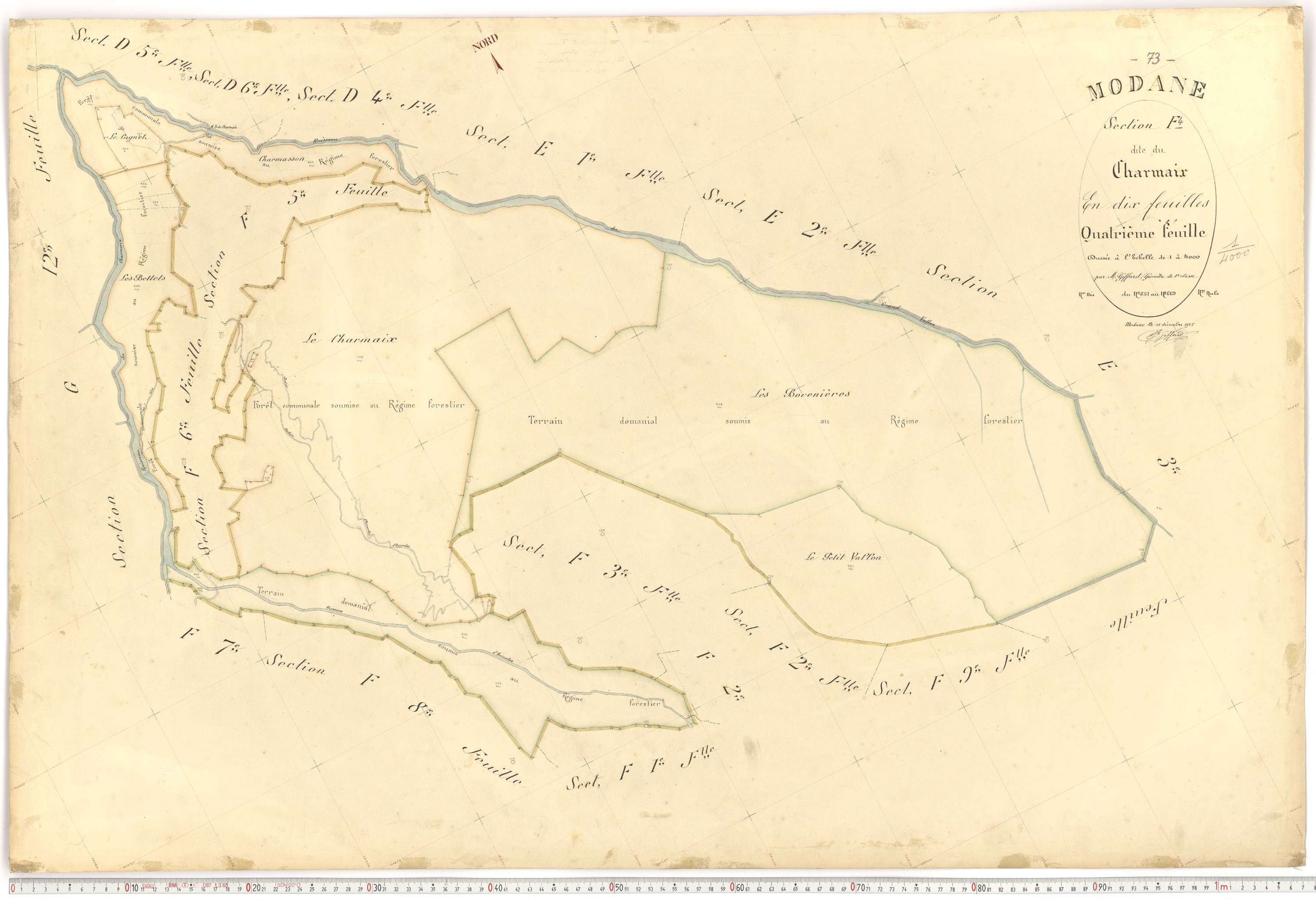 Modane - Plans cadastraux du premier cadastre français.