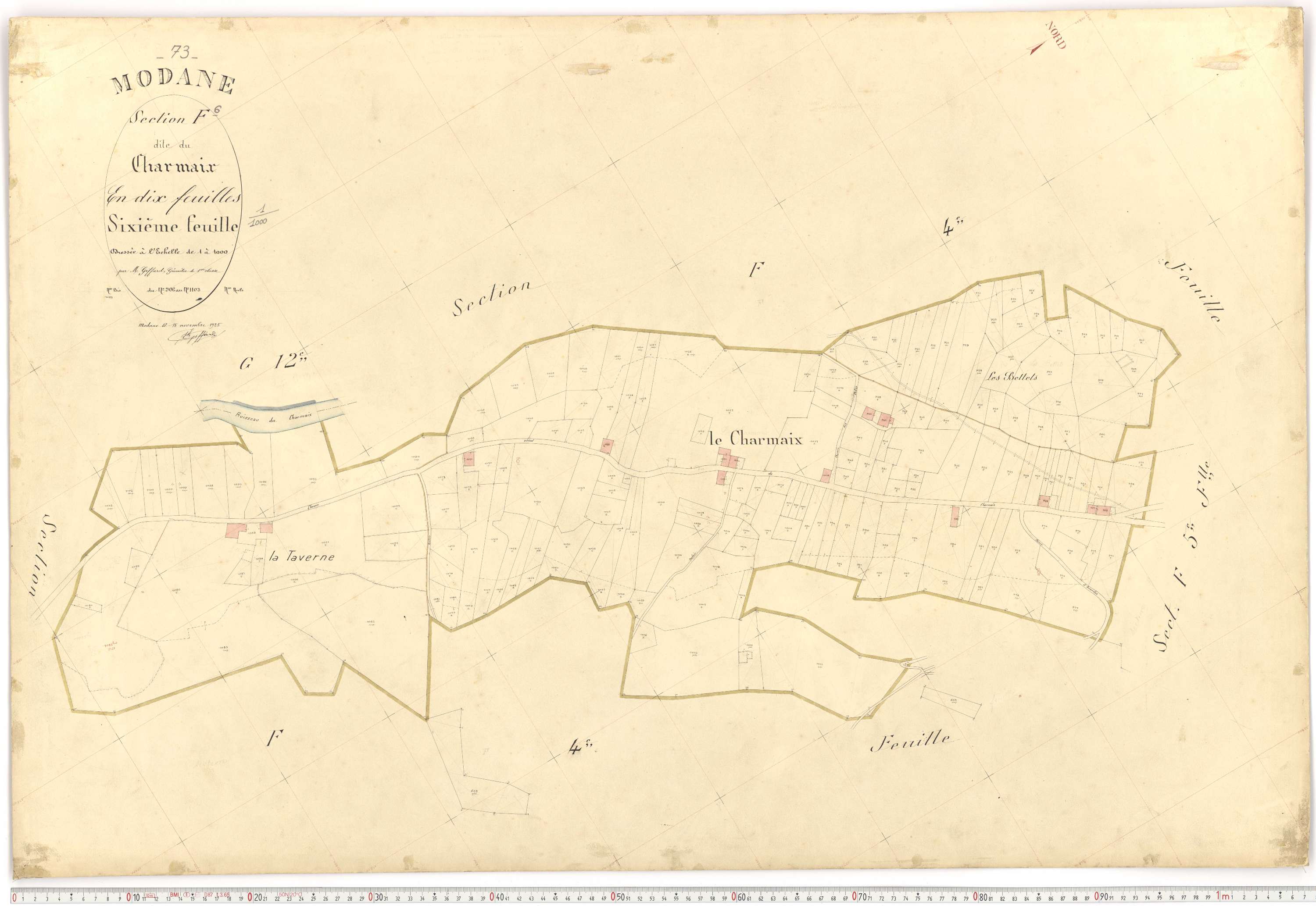 Modane - Plans cadastraux du premier cadastre français.