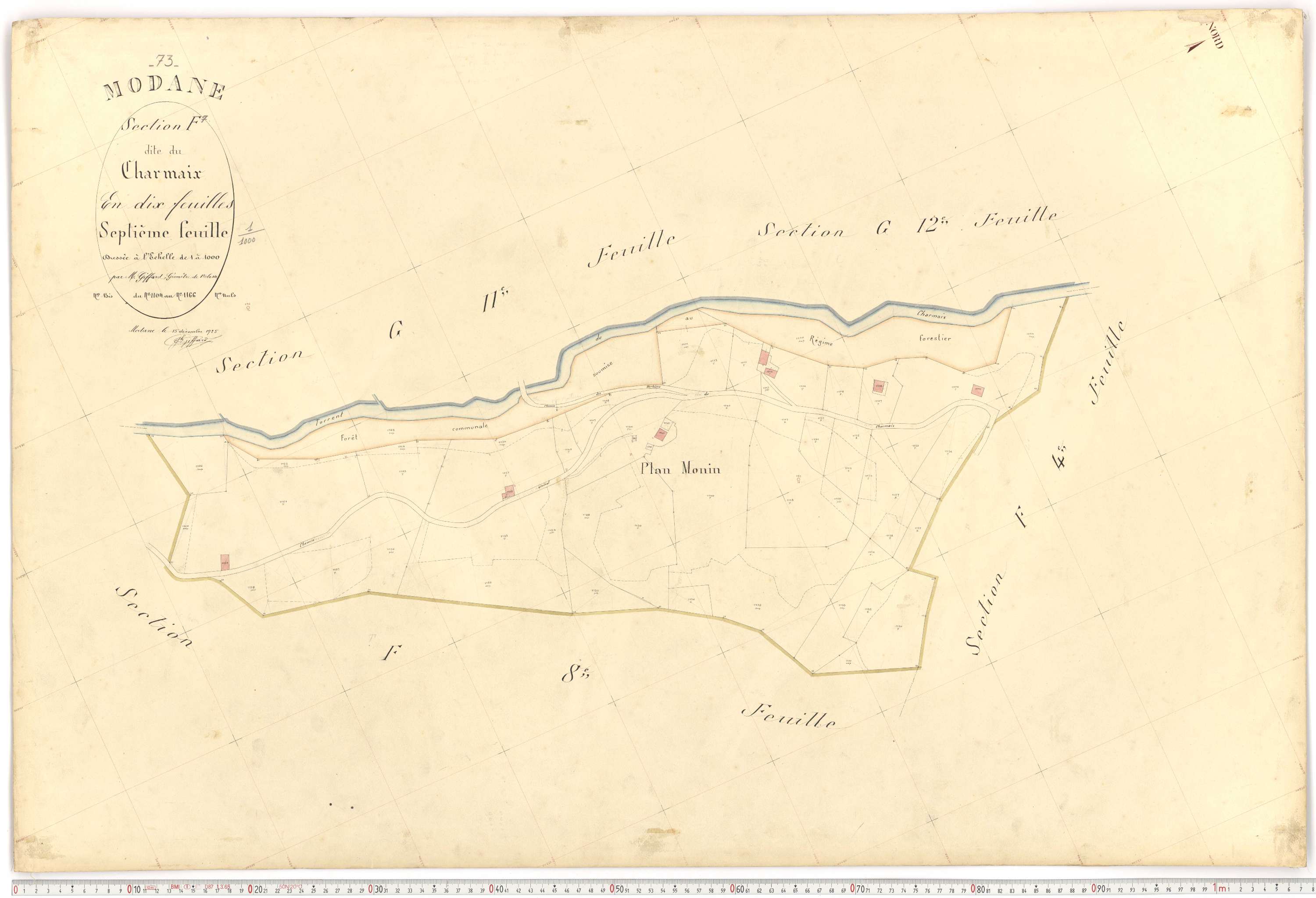 Modane - Plans cadastraux du premier cadastre français.