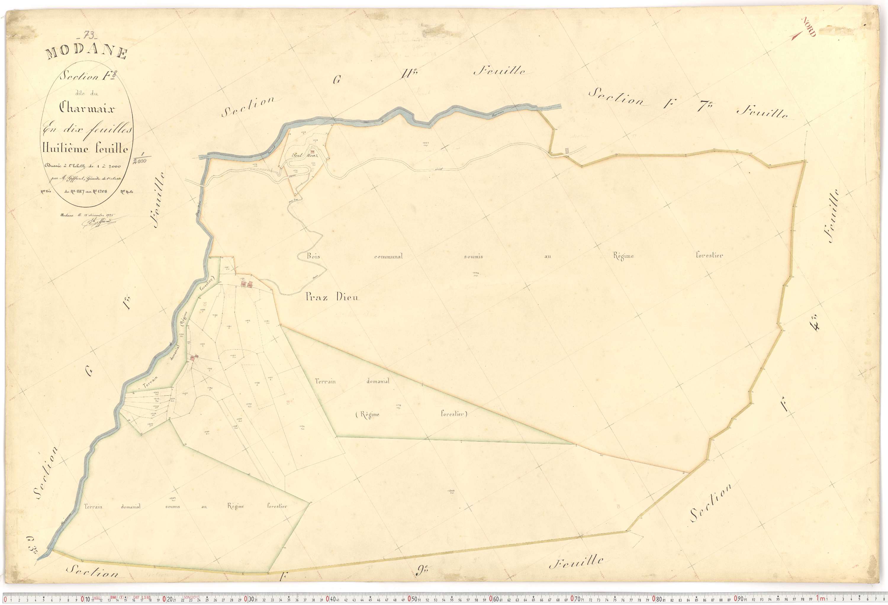 Modane - Plans cadastraux du premier cadastre français.