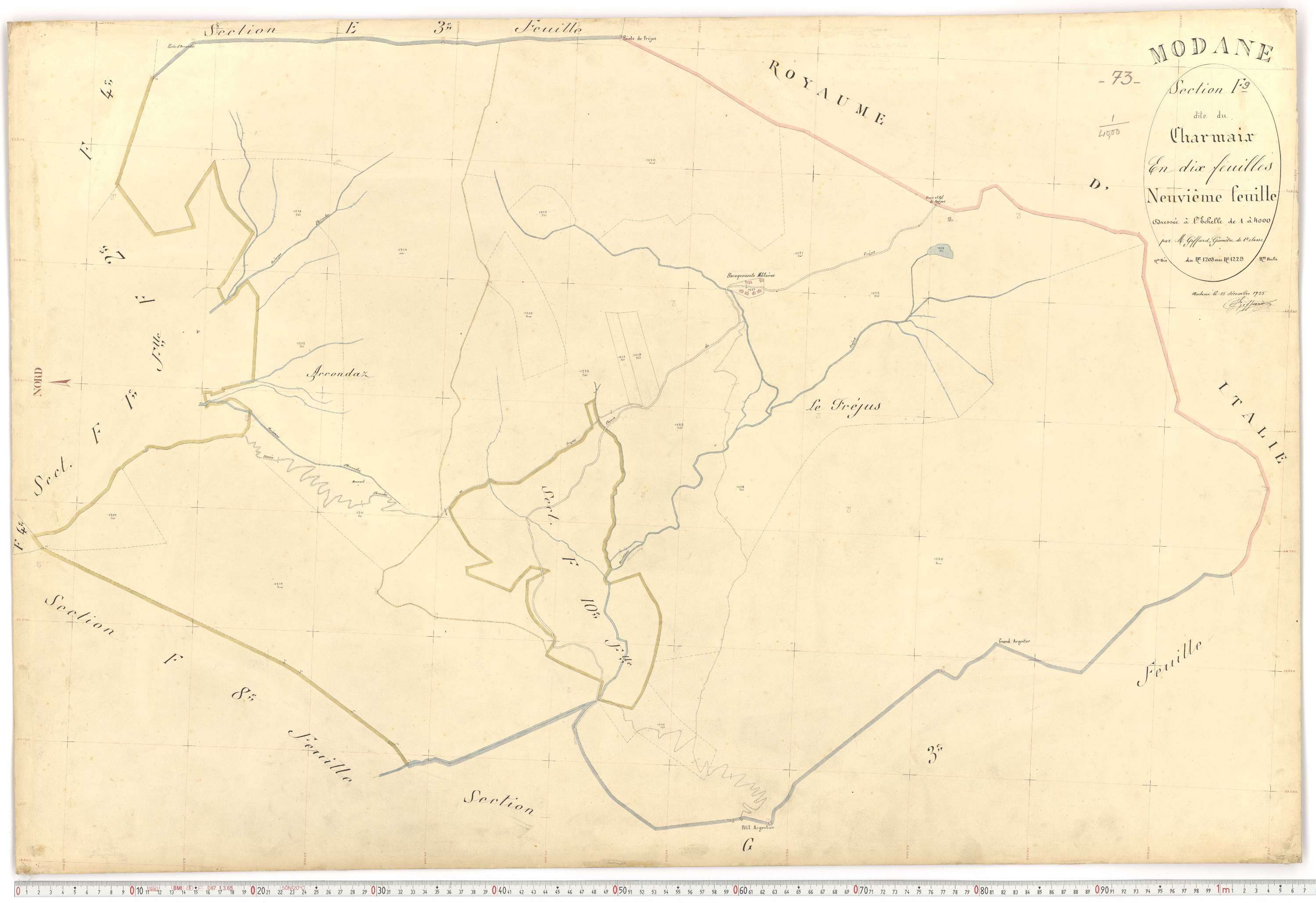 Modane - Plans cadastraux du premier cadastre français.