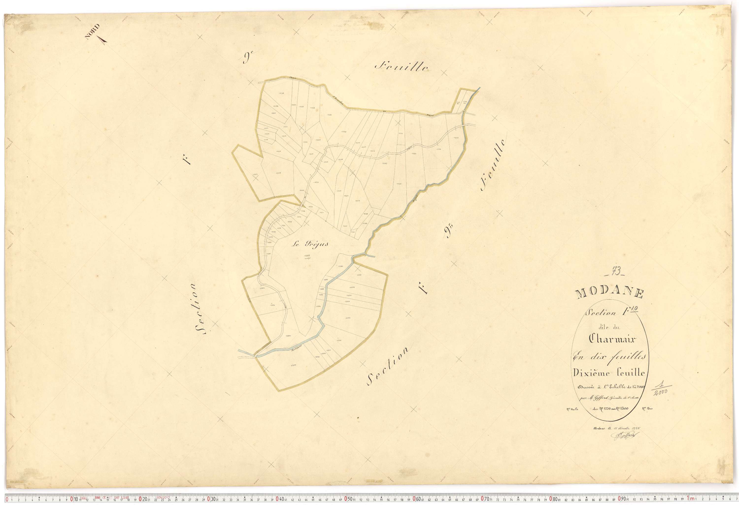 Modane - Plans cadastraux du premier cadastre français.