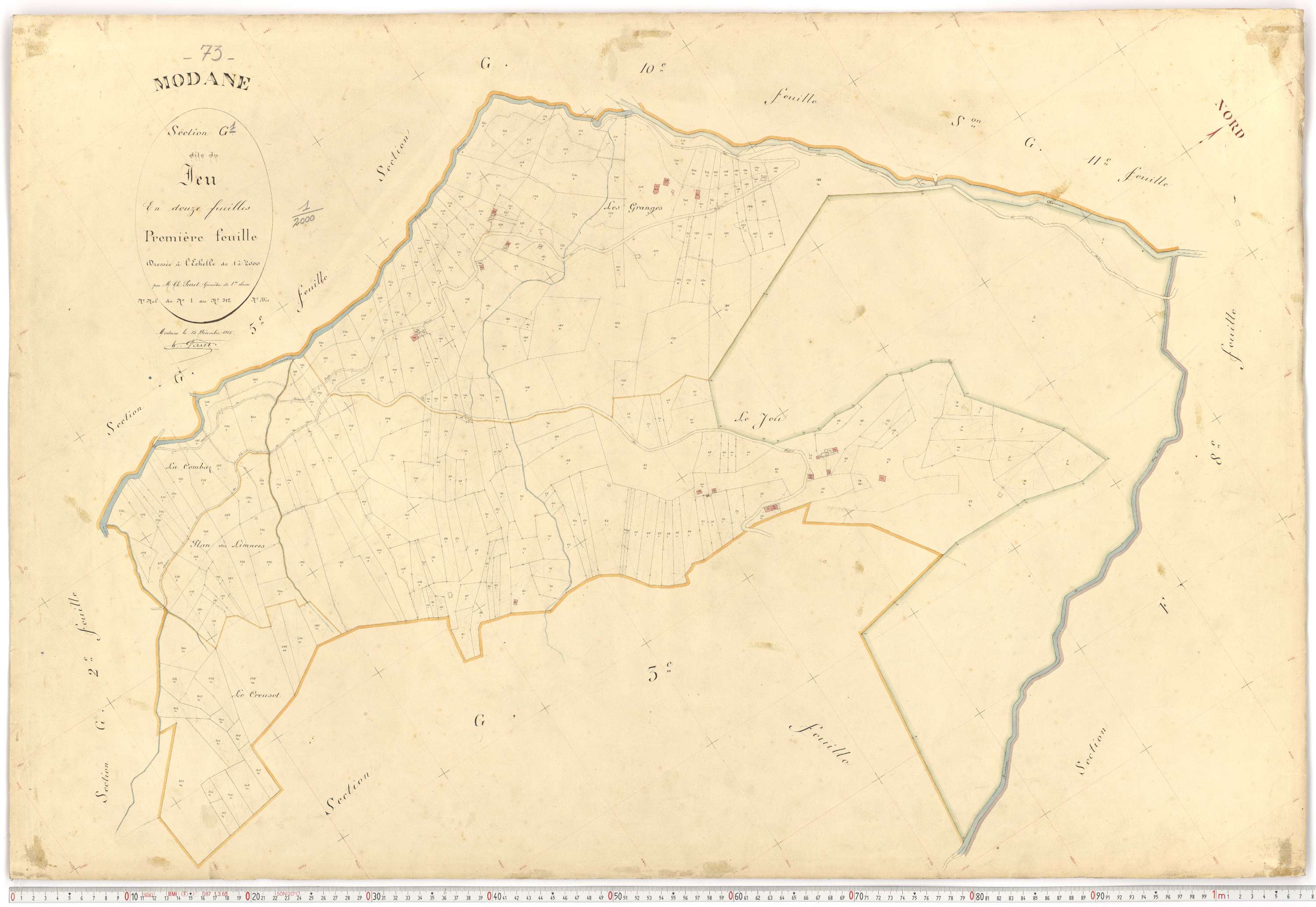 Modane - Plans cadastraux du premier cadastre français.