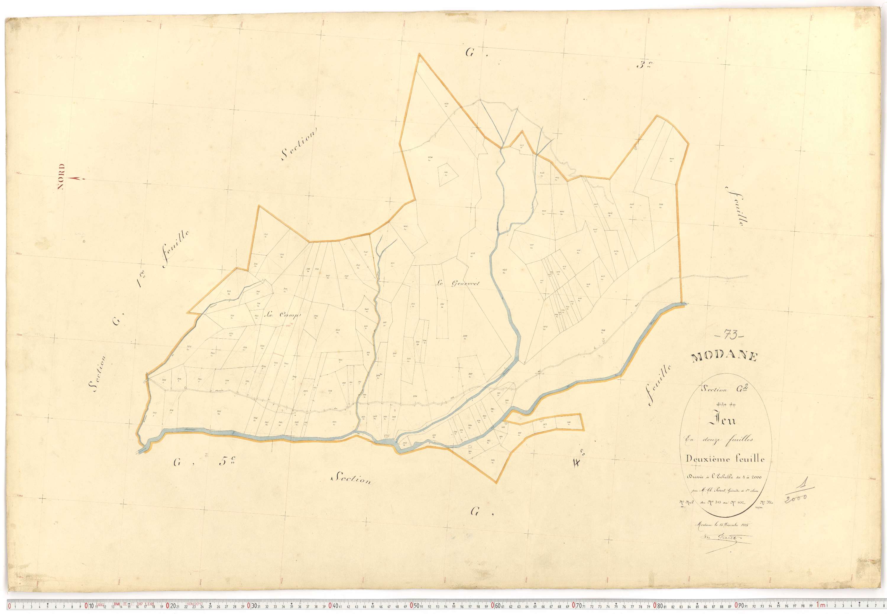 Modane - Plans cadastraux du premier cadastre français.