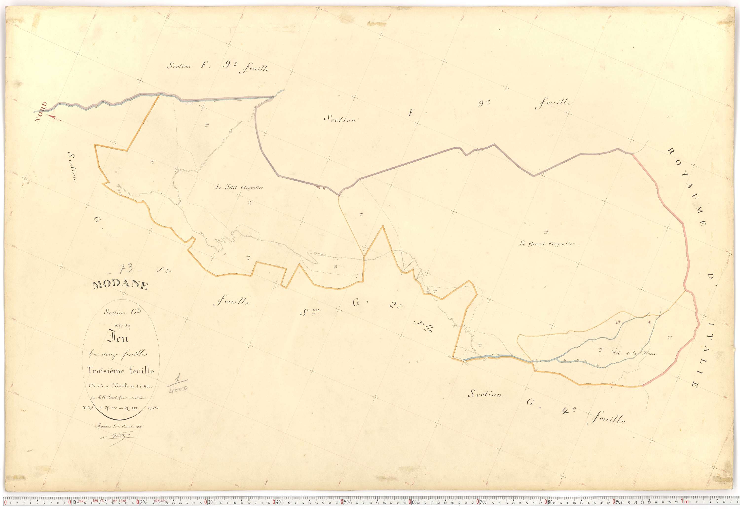 Modane - Plans cadastraux du premier cadastre français.