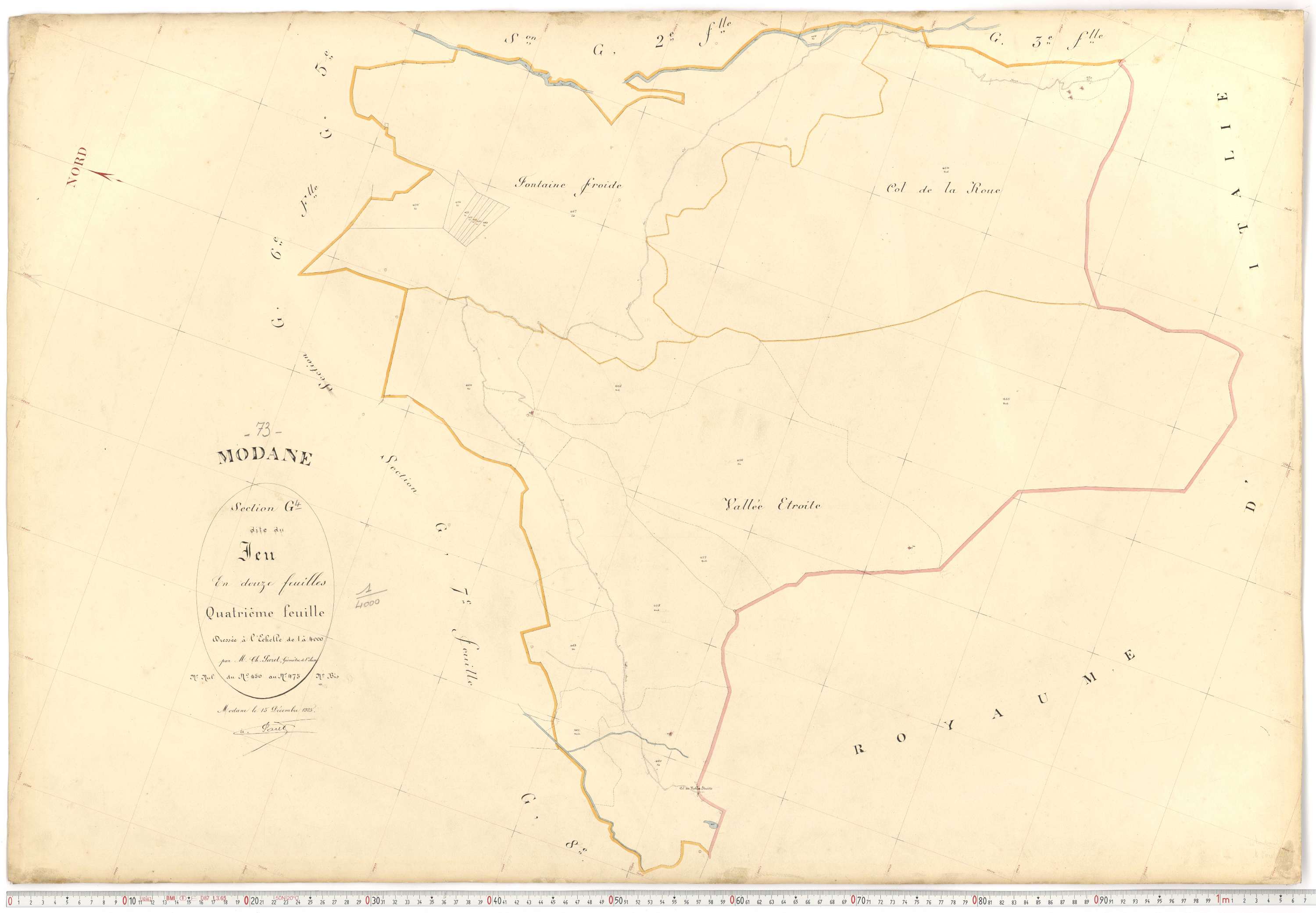 Modane - Plans cadastraux du premier cadastre français.