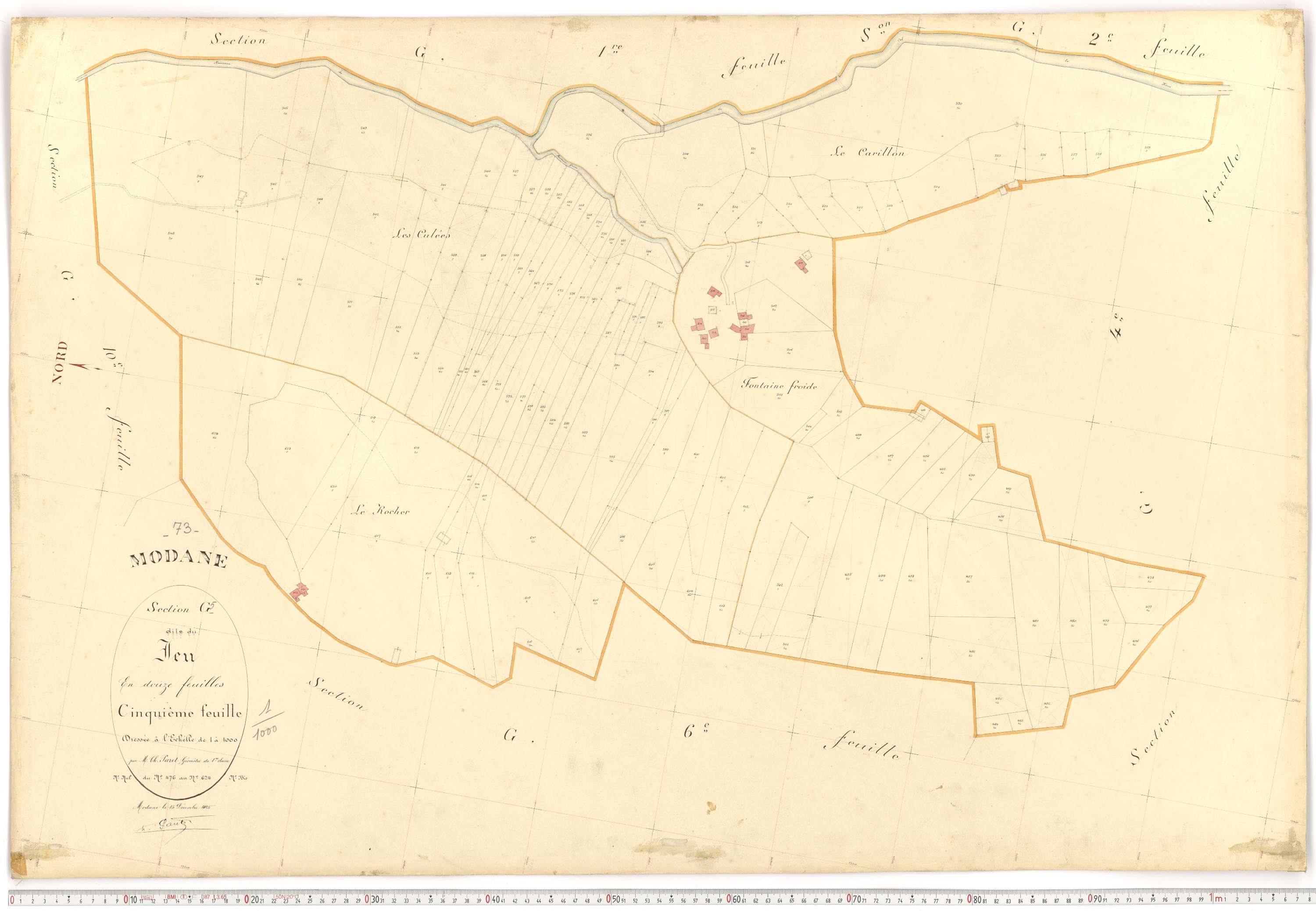Modane - Plans cadastraux du premier cadastre français.