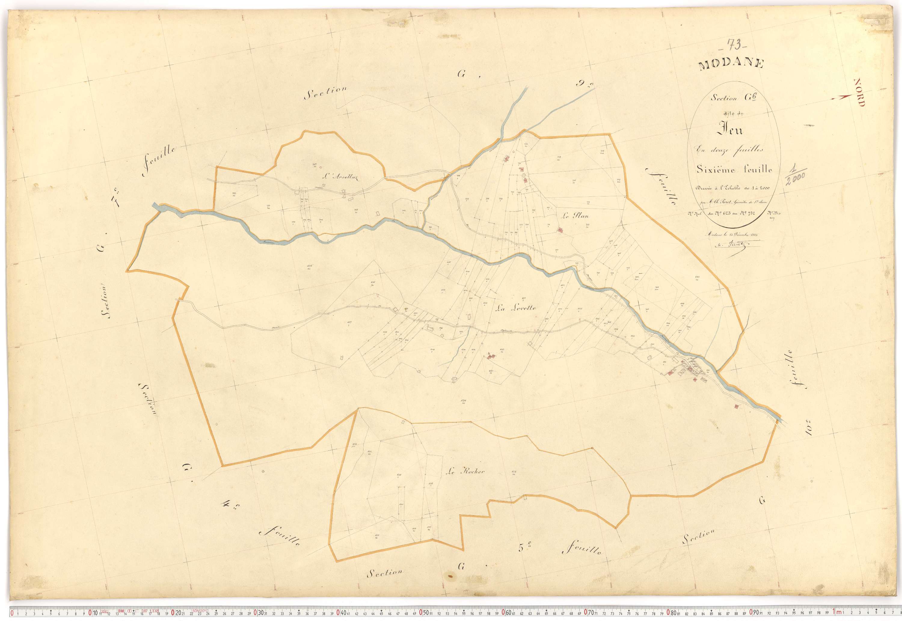 Modane - Plans cadastraux du premier cadastre français.