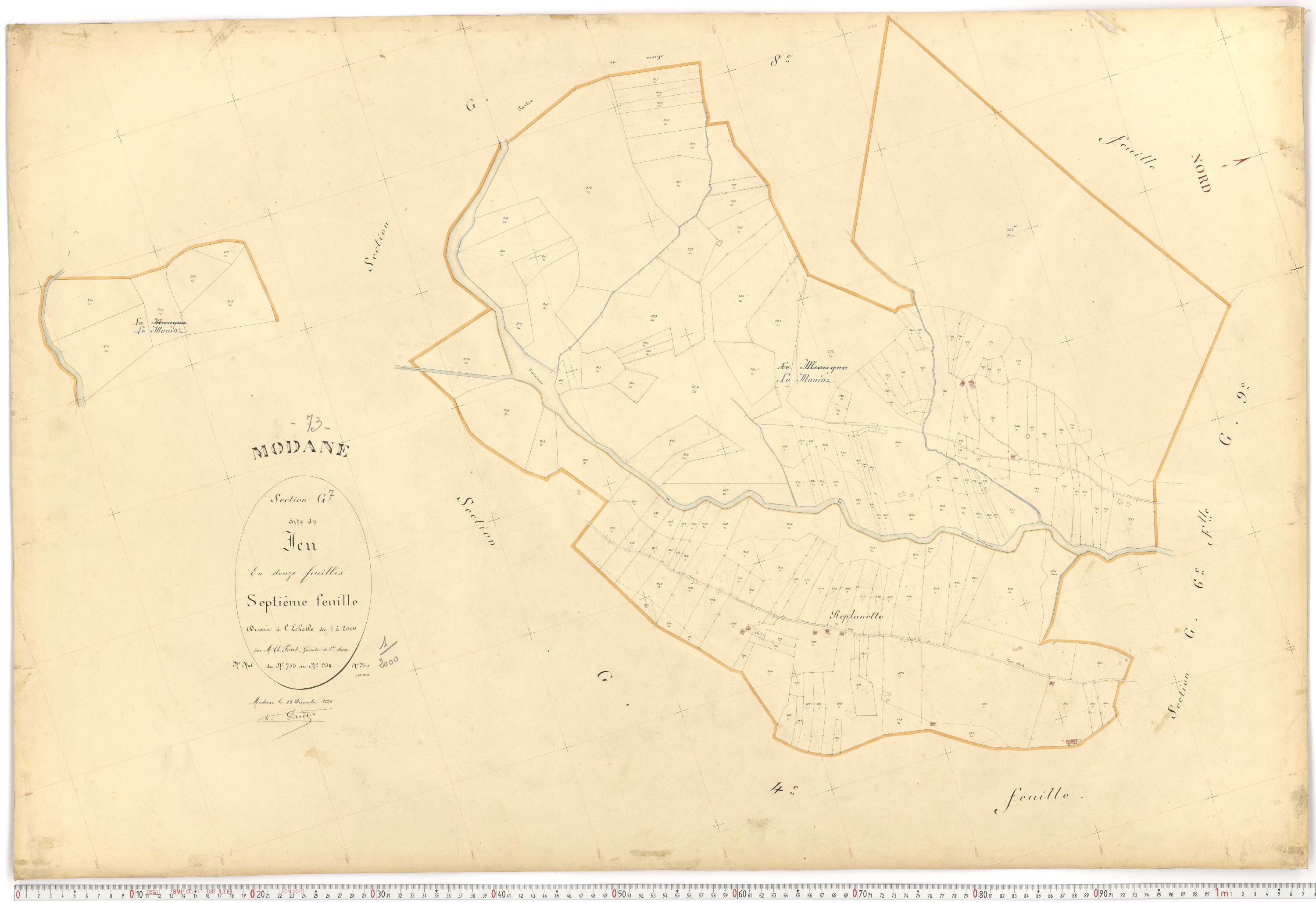 Modane - Plans cadastraux du premier cadastre français.