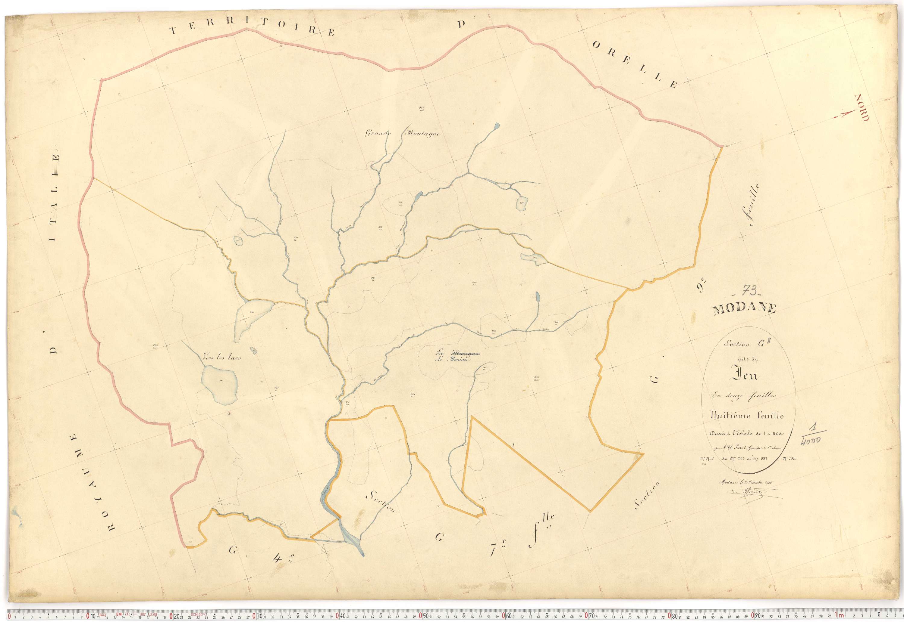 Modane - Plans cadastraux du premier cadastre français.