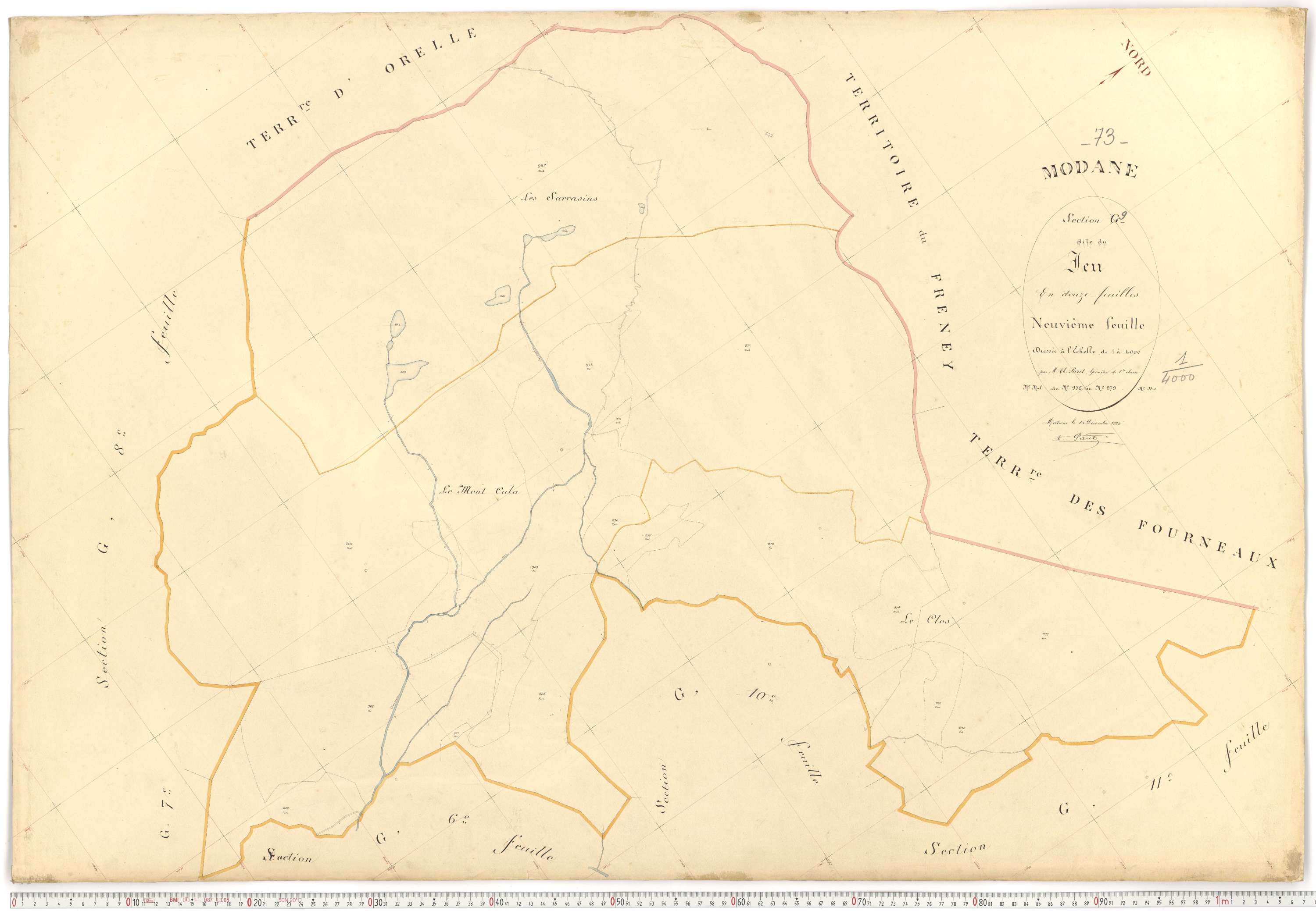 Modane - Plans cadastraux du premier cadastre français.