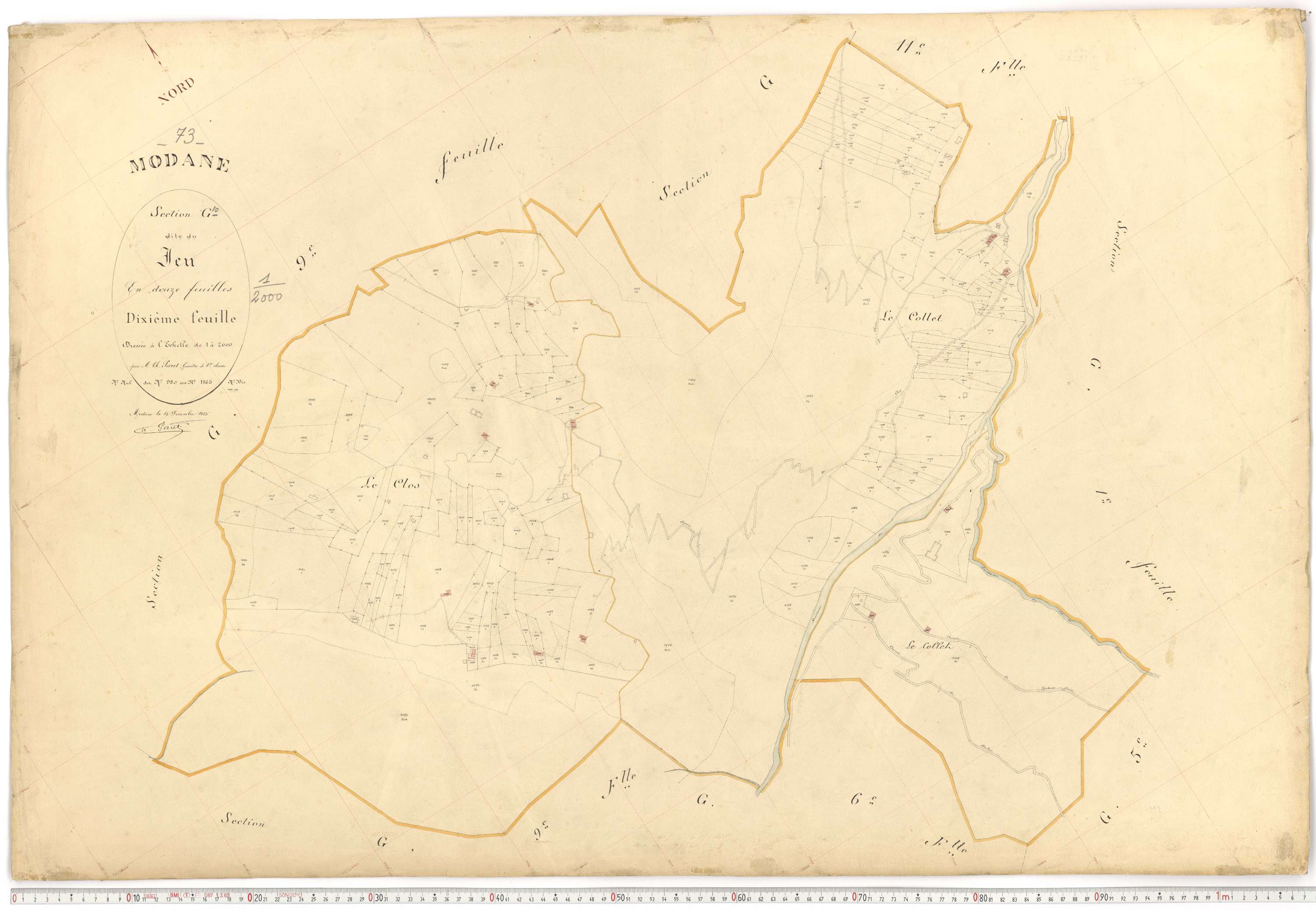 Modane - Plans cadastraux du premier cadastre français.