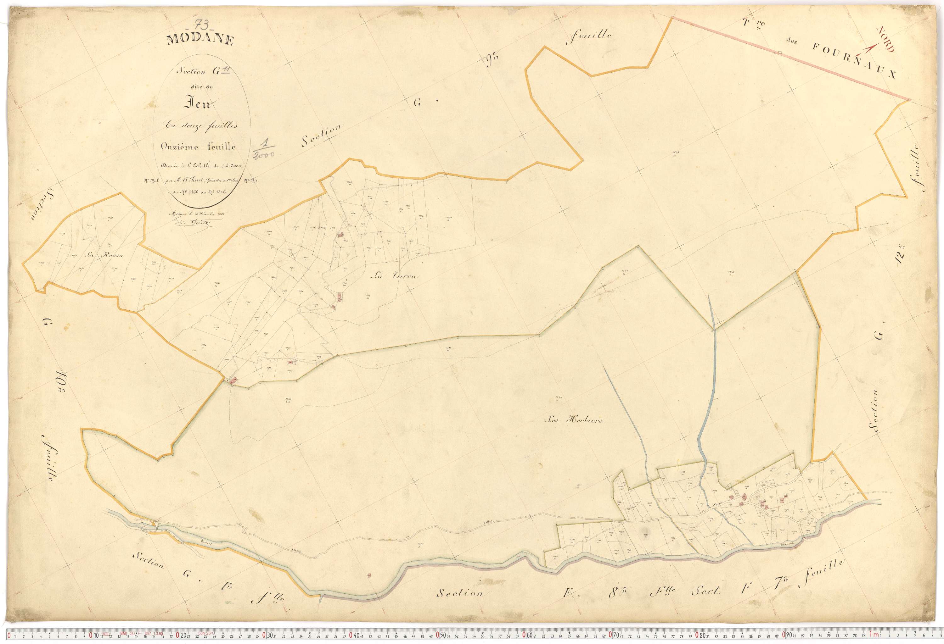 Modane - Plans cadastraux du premier cadastre français.