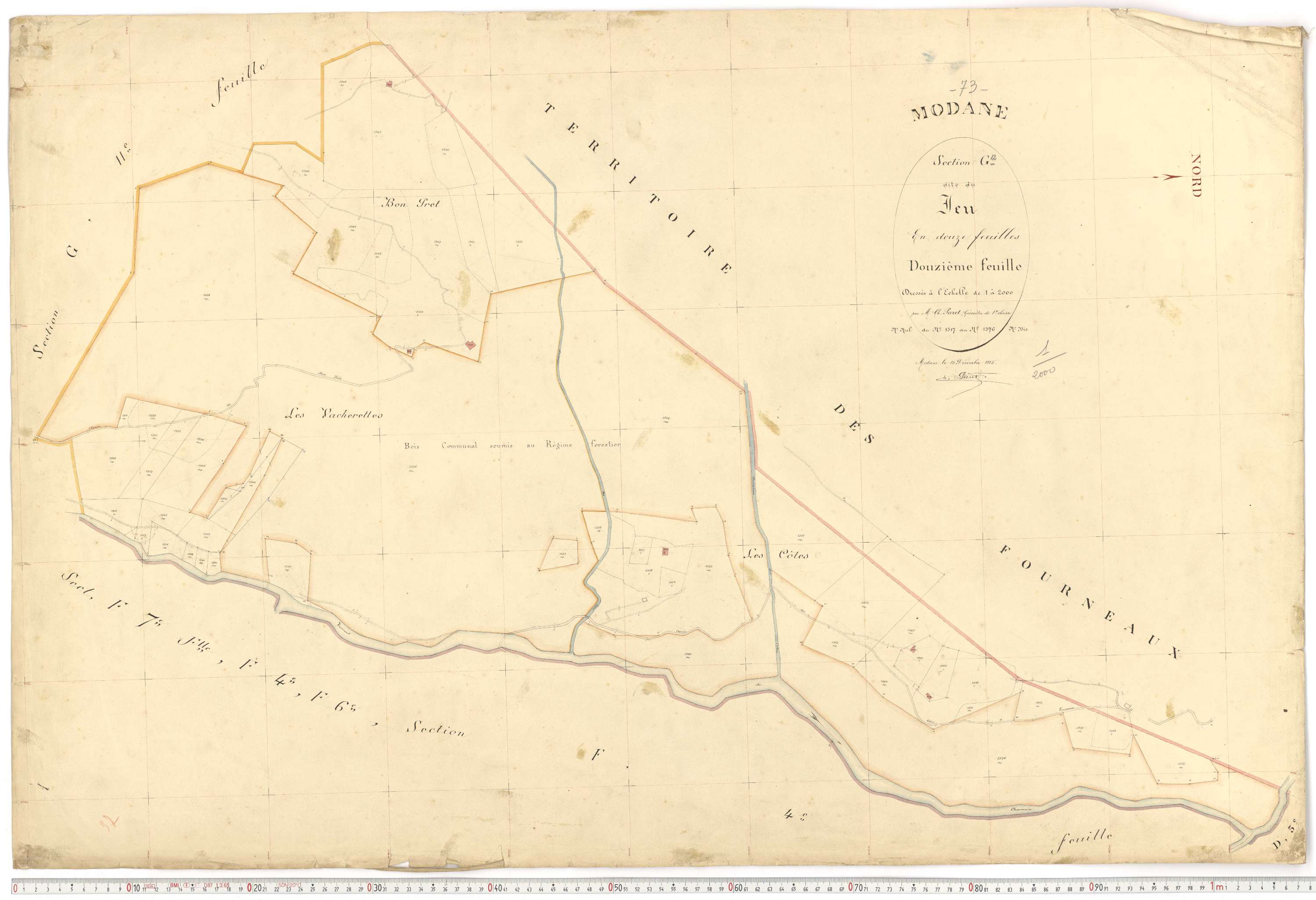 Modane - Plans cadastraux du premier cadastre français.