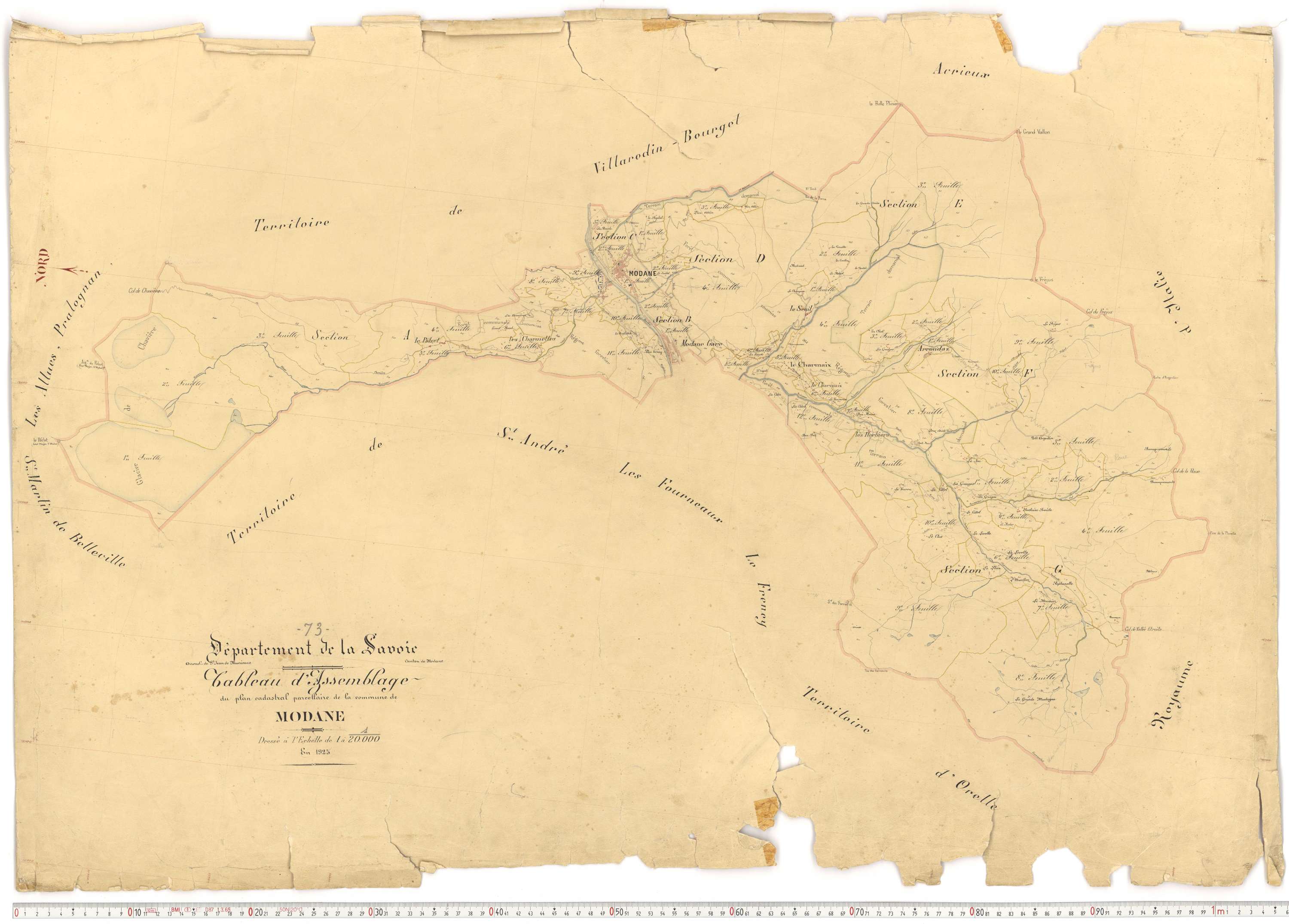 Modane - Plans cadastraux du premier cadastre français.