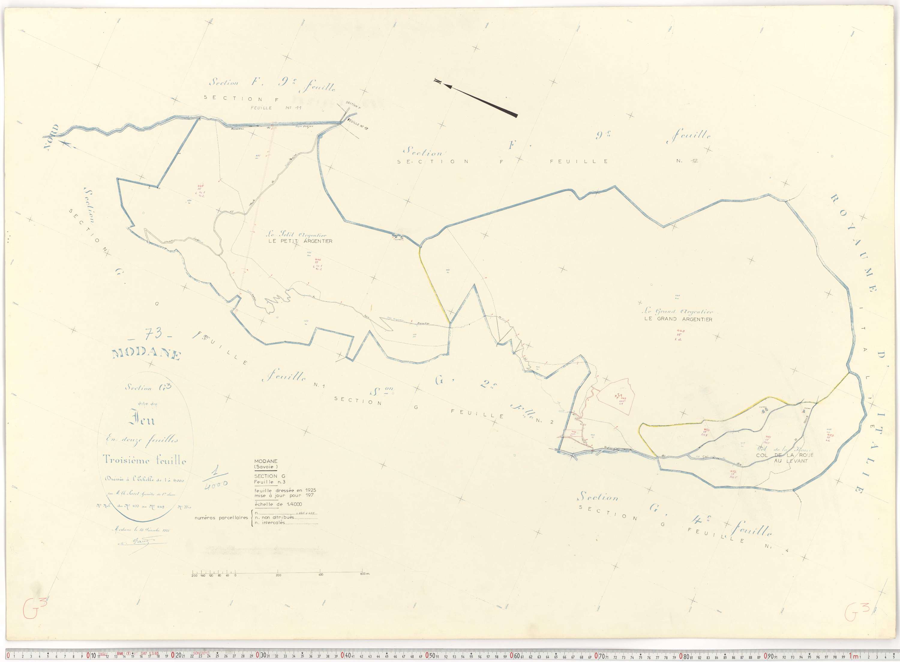 Modane - Plans cadastraux du cadastre rénové.