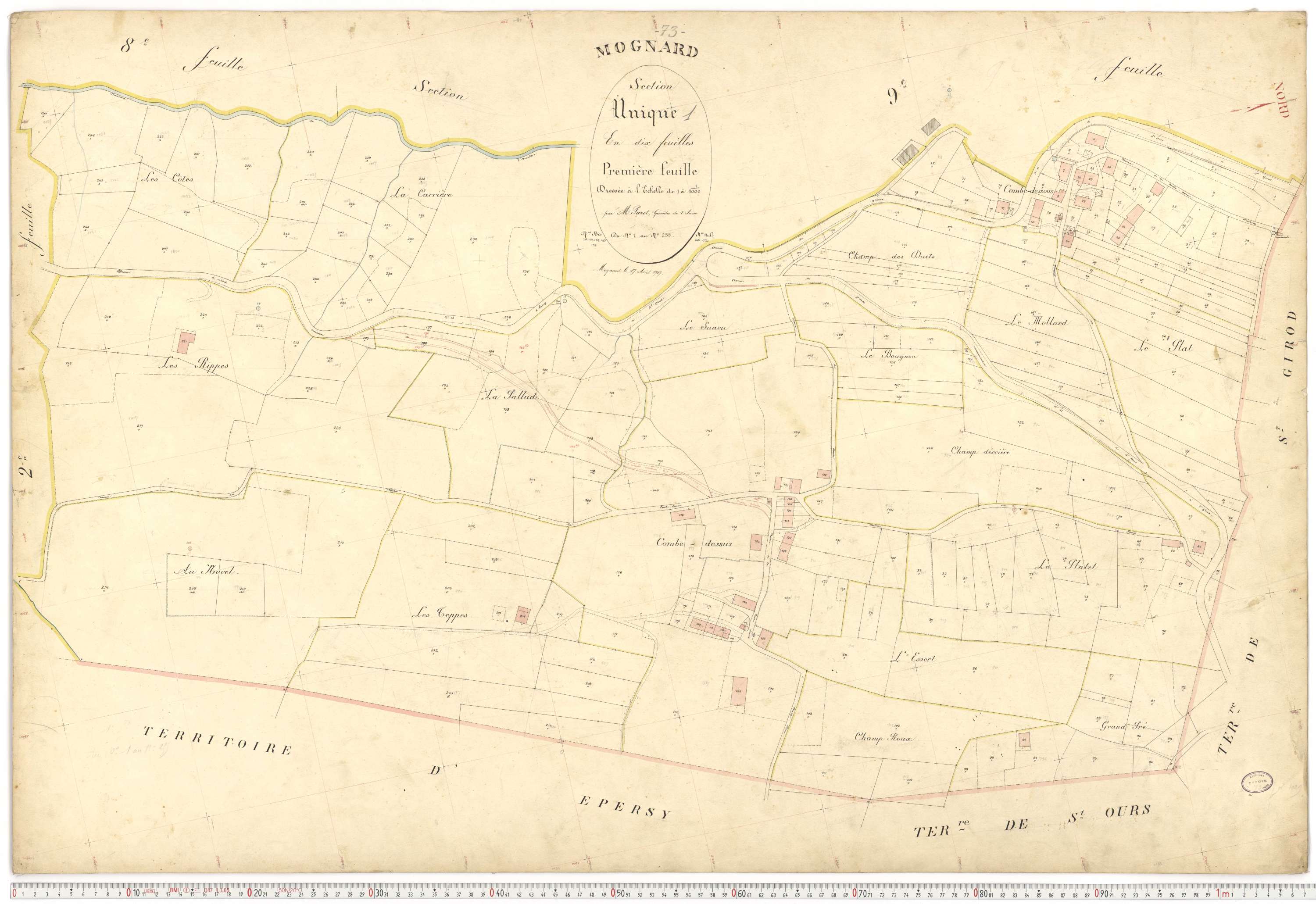 Mognard - Plans cadastraux du premier cadastre français.