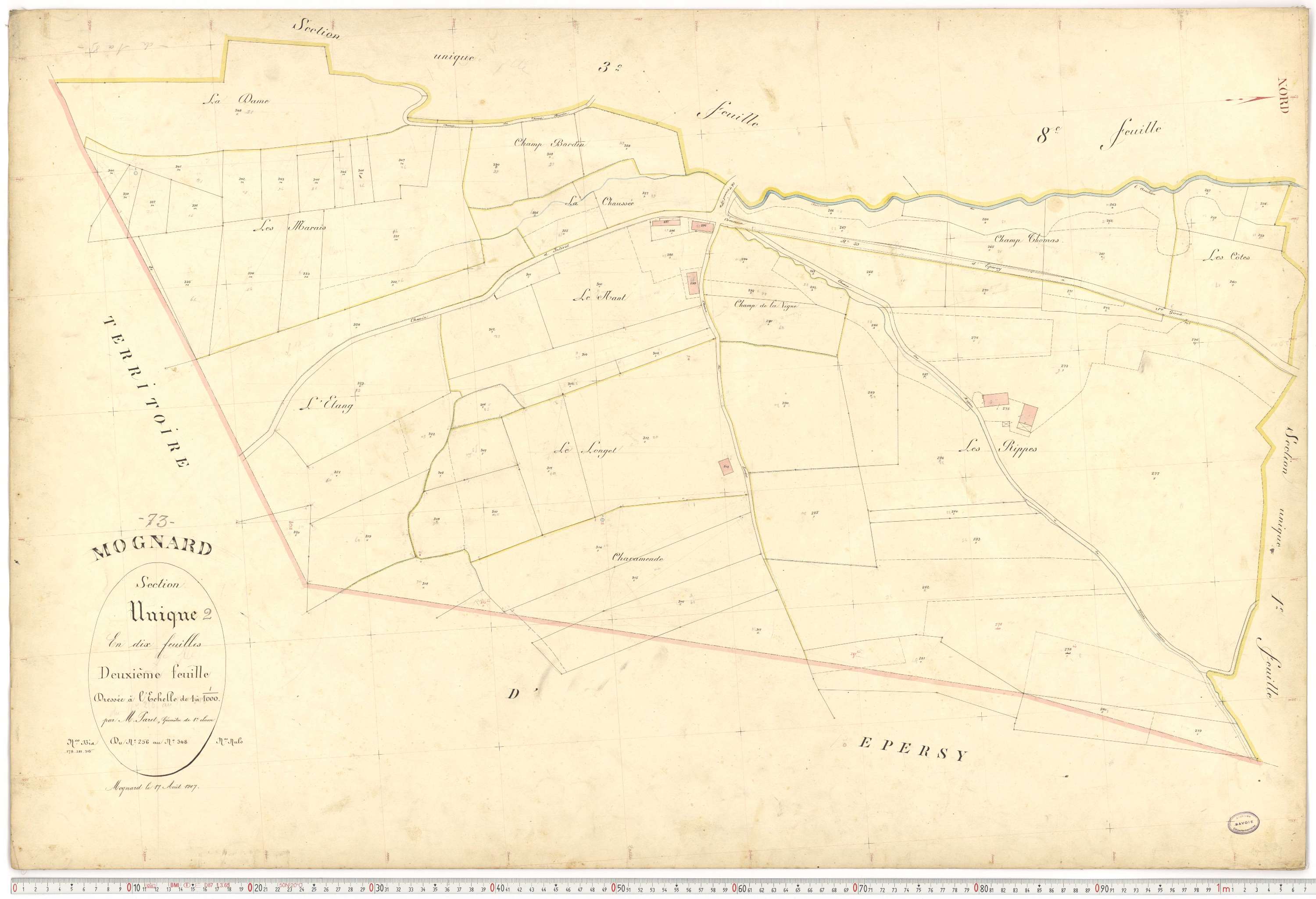 Mognard - Plans cadastraux du premier cadastre français.